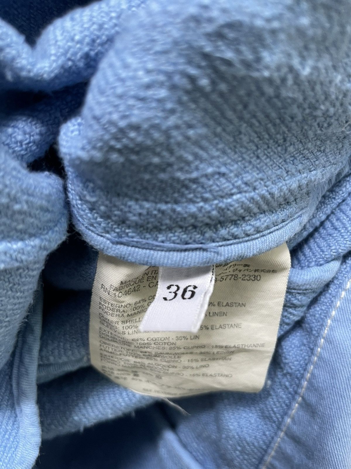Jil Sander Vintage Jil Sander Linen Blue Blazer RARE Size S / US 4 / IT 40 - 10 Thumbnail