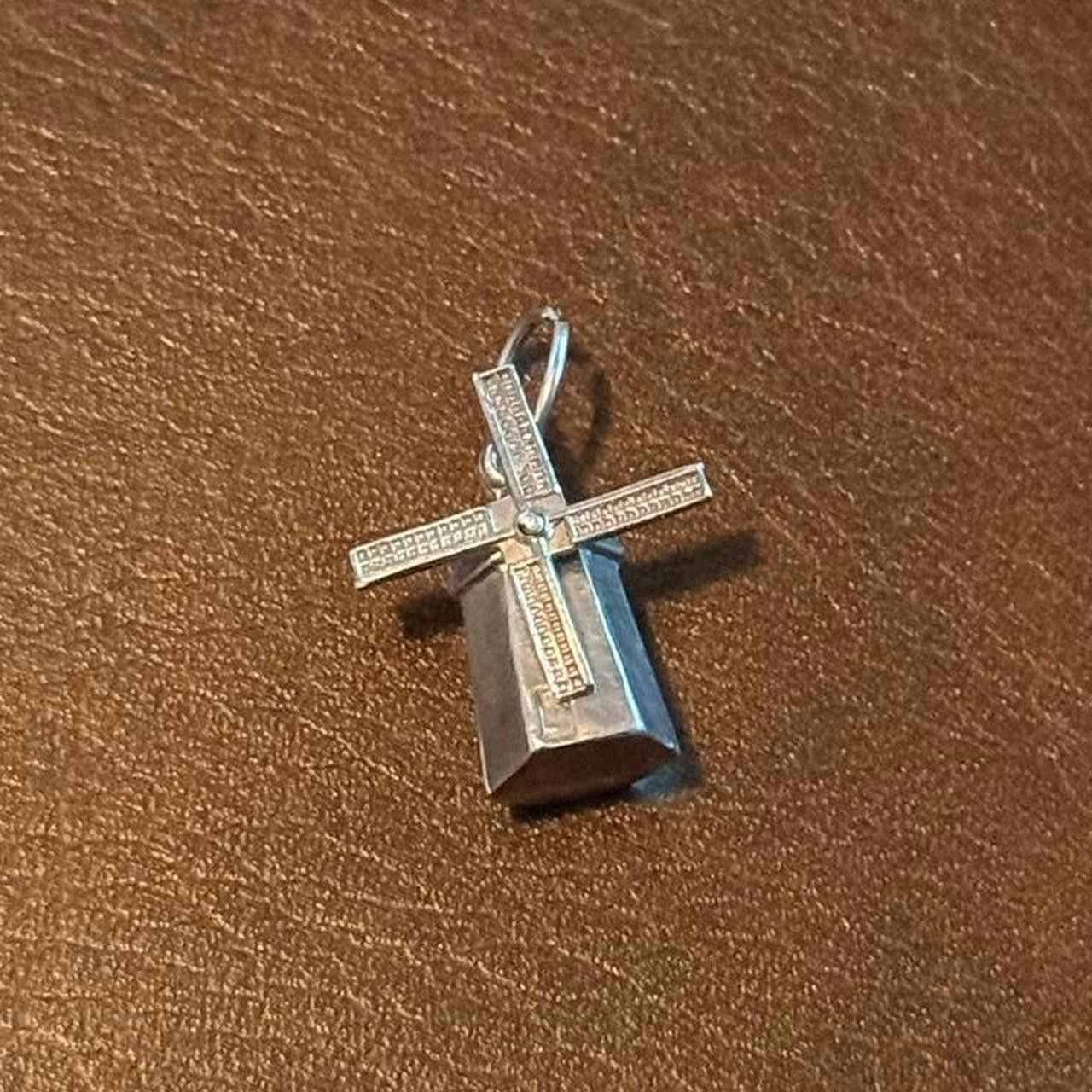 Designer Vintage Sterling Silver Windmill Pendant/Charm Size ONE SIZE - 5 Thumbnail