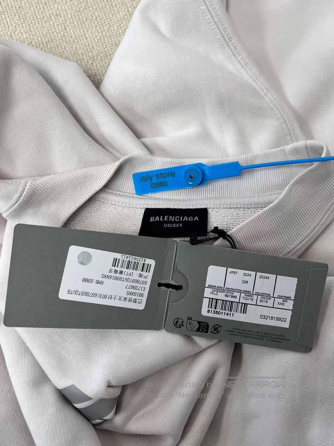 Balenciaga balenciaga logo print long sleeve sweatshirt. Size XXS / US 00 / IT 34 - 5 Thumbnail