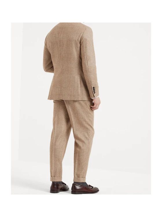 Brunello Cucinelli o1w1db10126 Checked Suit Set in Brown Size US L / EU 52-54 / 3 - 3 Thumbnail