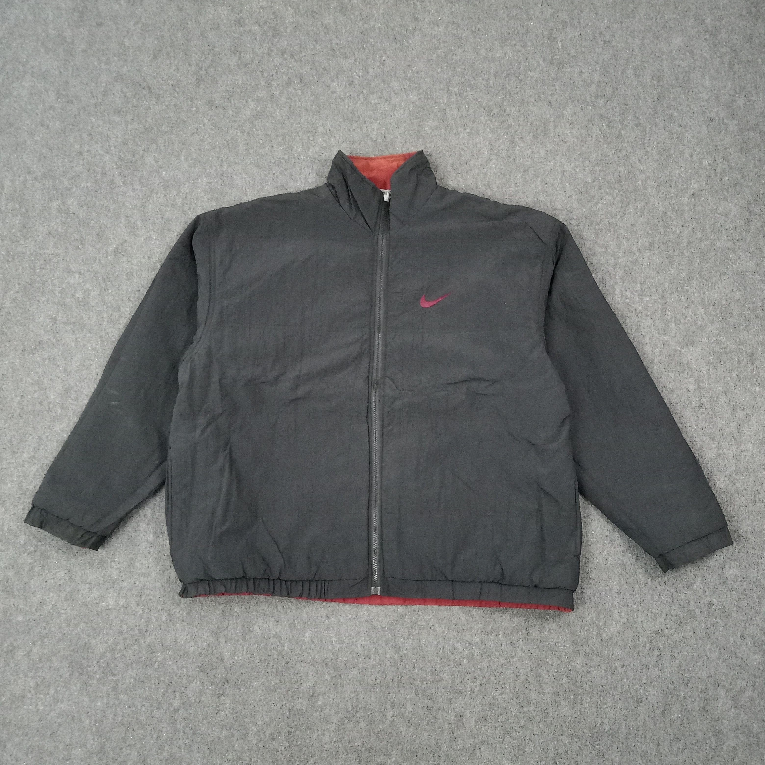 Nike Vintage 90s Nike Reversible Swoosh Jacket C268N10 Size US XL / EU 56 / 4 - 6 Thumbnail