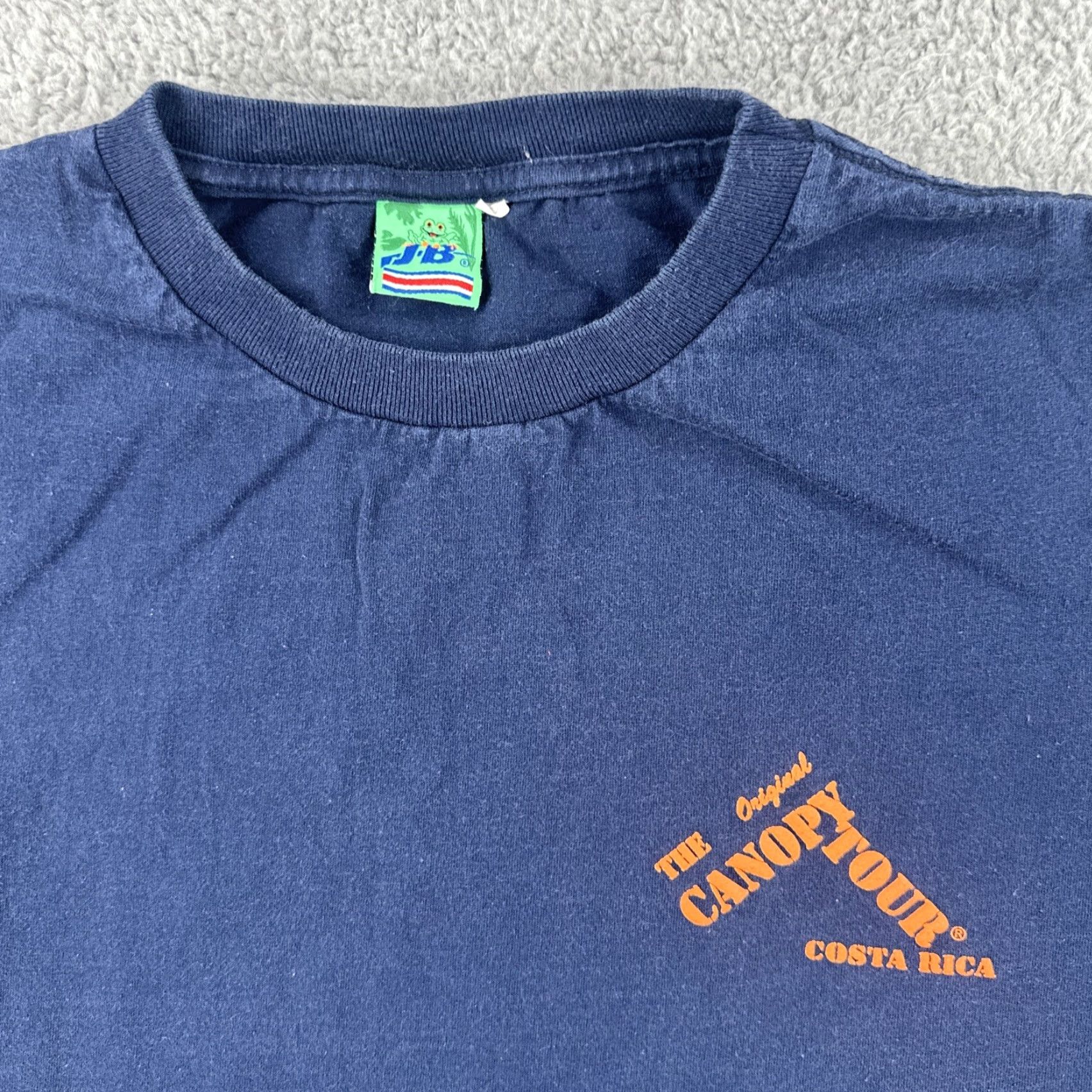 Vintage VINTAGE J.B. T Shirt 90s Costa Rica Canopy Tour Blue Mens L Graphic Tee Size US L / EU 52-54 / 3 - 6 Thumbnail