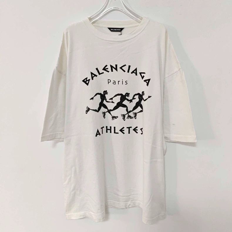Balenciaga Balenciaga Marathon Short Sleeve Tee Size US M / EU 48-50 / 2 - 1 Thumbnail