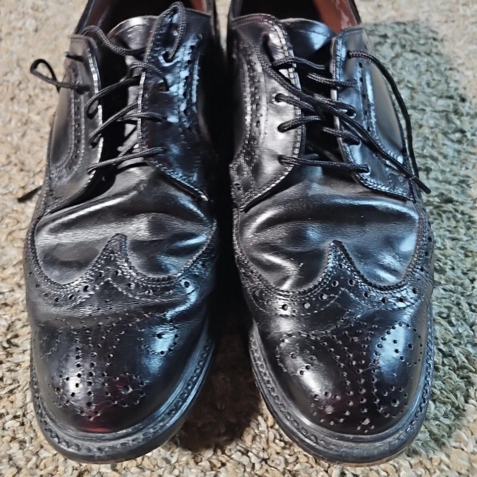 Nunn Bush Nunn Bush Black Wingtips 895393 8½D Dress Shoes Size US 8.5 / EU 41-42 - 3 Thumbnail