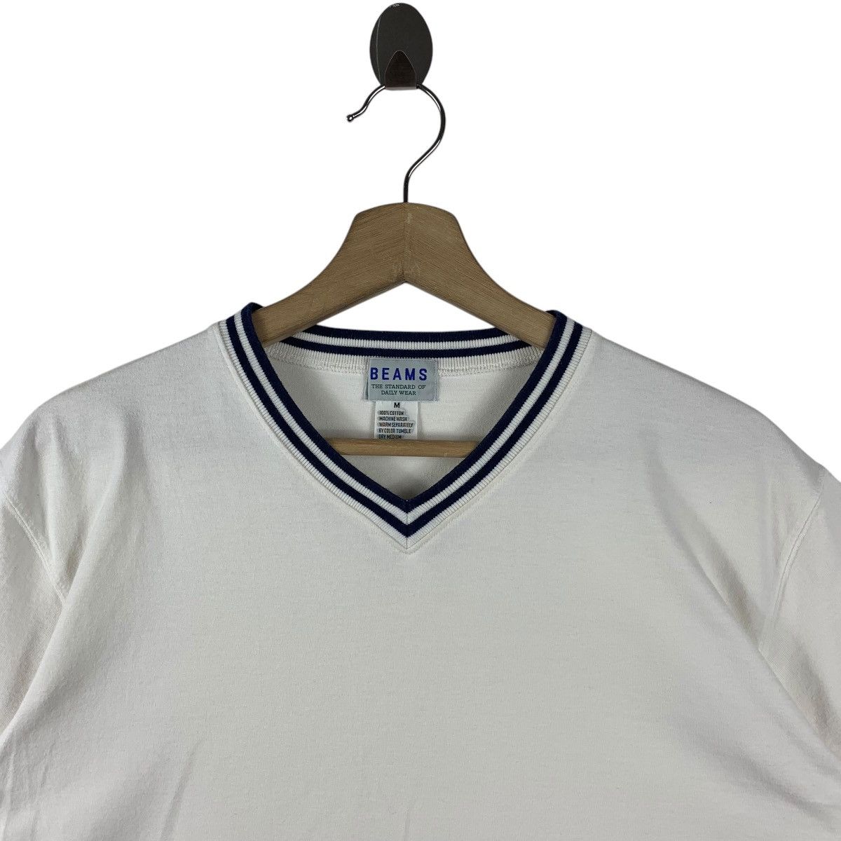 Beams Plus × Japanese Brand BEAMS japanesebrand plain ringer v neck tee Size US M / EU 48-50 / 2 - 2 Thumbnail