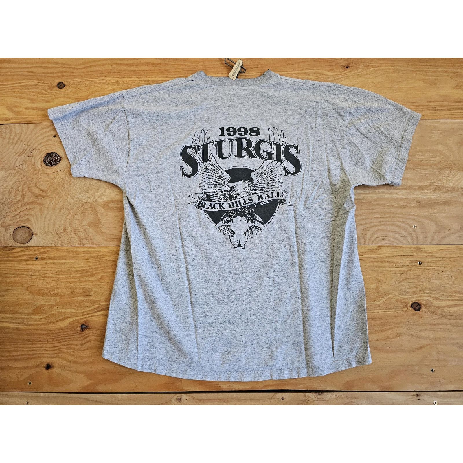 Other Sturgis Rally 1998 Double Sided Skull Eagle Gray Shirt Sz L Size US L / EU 52-54 / 3 - 1 Thumbnail