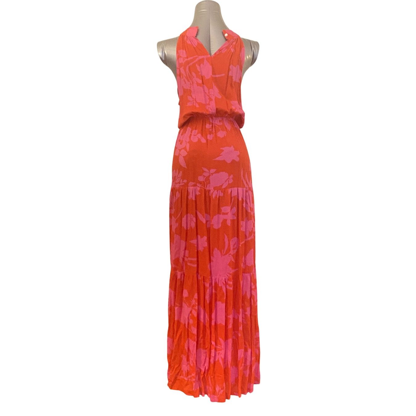 Shein Tropical Floral Halter Maxi Dress Size L / US 10 / IT 46 - 3 Thumbnail