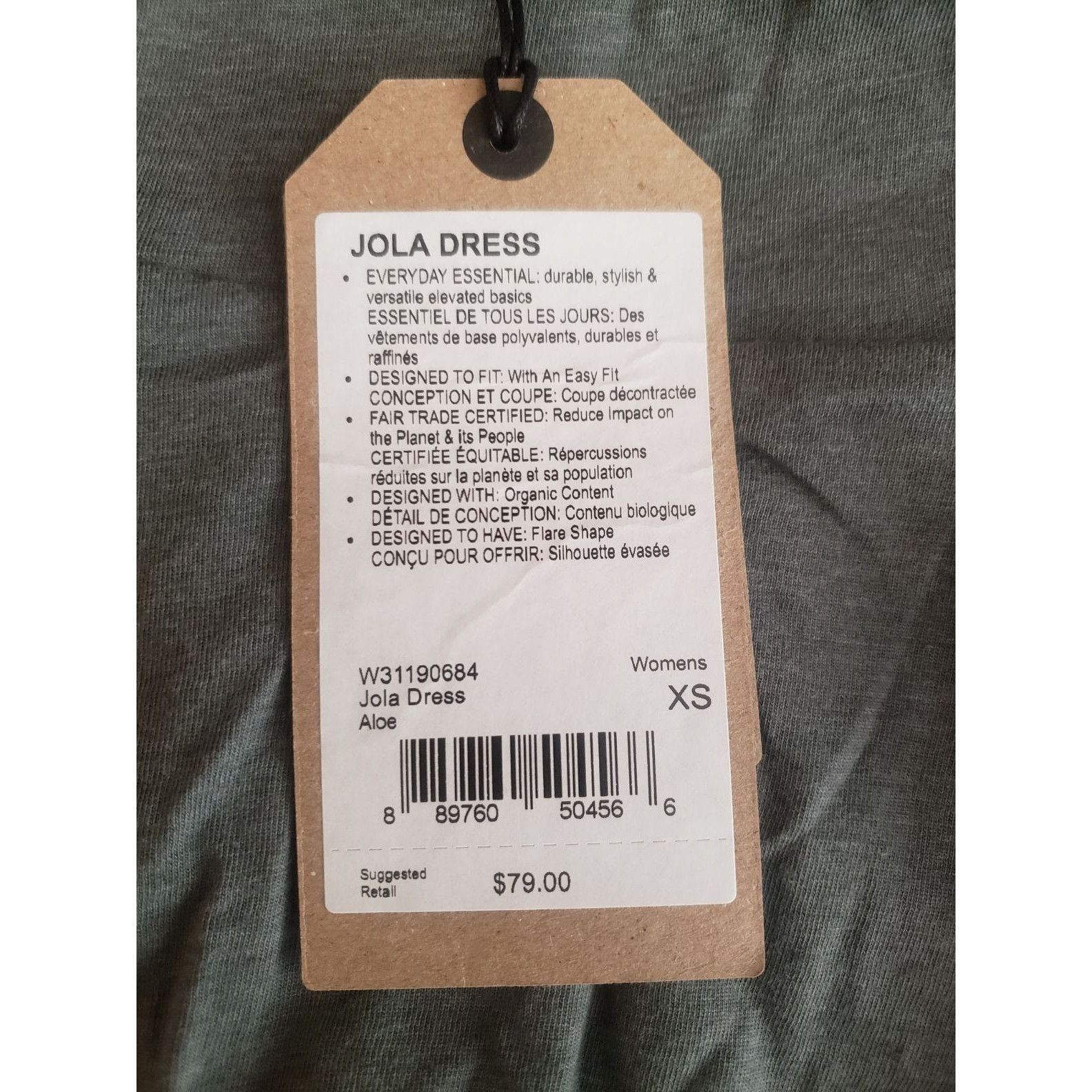 Prana prAna Jola Dress Womens Aloe Gray size XS Prana Jola Size XS / US 0-2 / IT 36-38 - 6 Thumbnail