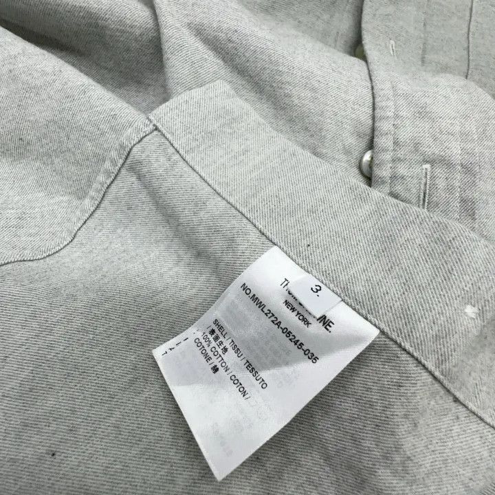 Thom Browne Thom Browne Classic Grey Long Sleeve Button-Up Shirt -2507 Size US M / EU 48-50 / 2 - 3 Thumbnail