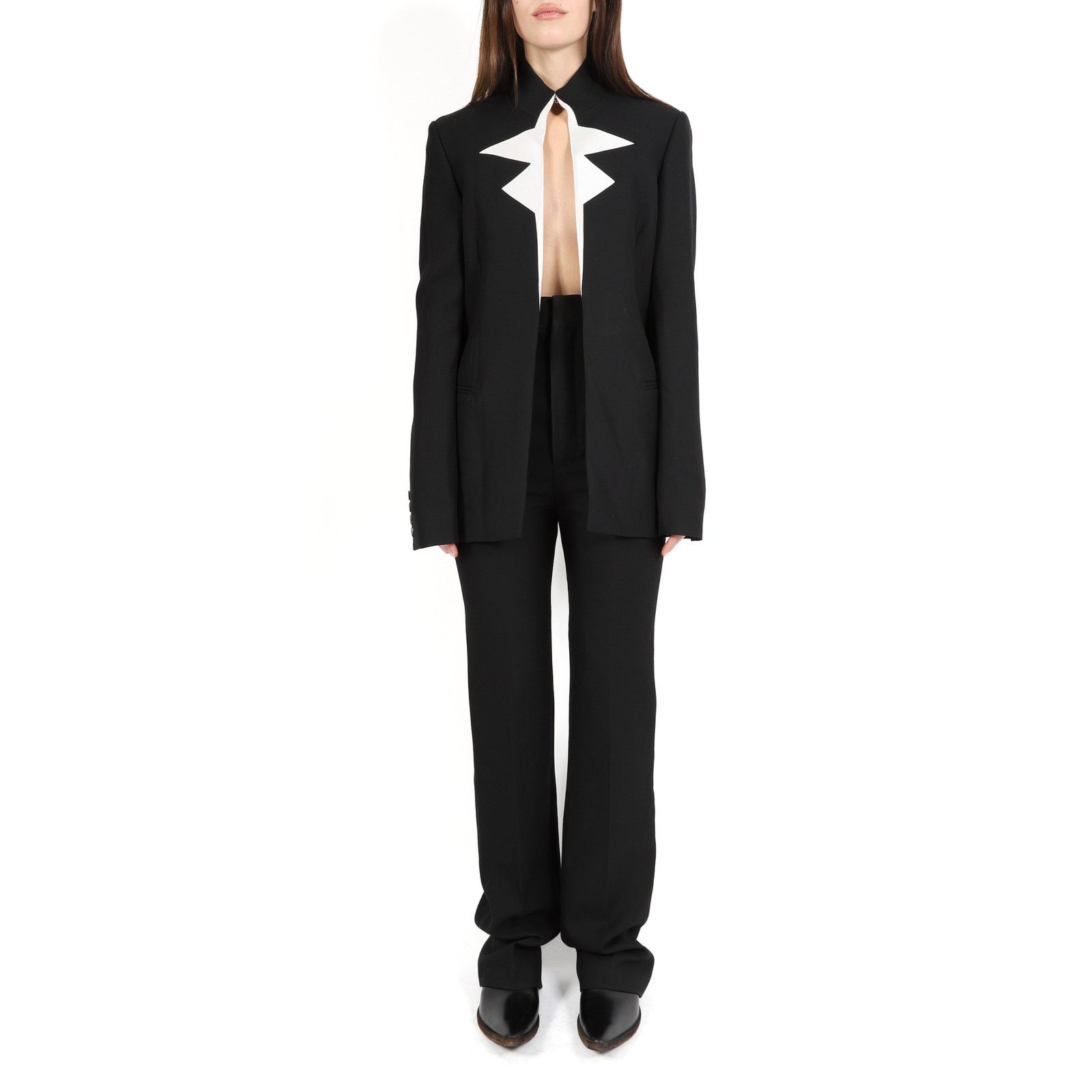 Haider Ackermann FW20 Silk Insert Blazer in Black Wool Size XS / US 0-2 / IT 36-38 - 7 Thumbnail