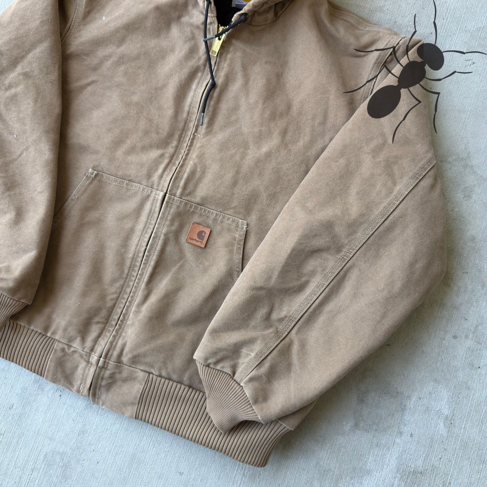 Carhartt × Vintage Carhartt J130 FRB brown hooded work wear jacket Size US XL / EU 56 / 4 - 4 Thumbnail