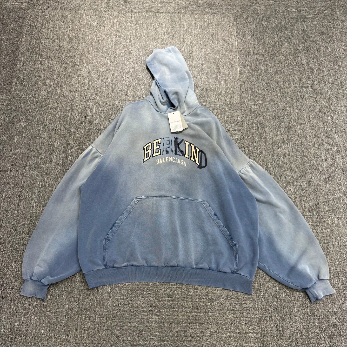 Balenciaga washed distressed gradient hoodie 4