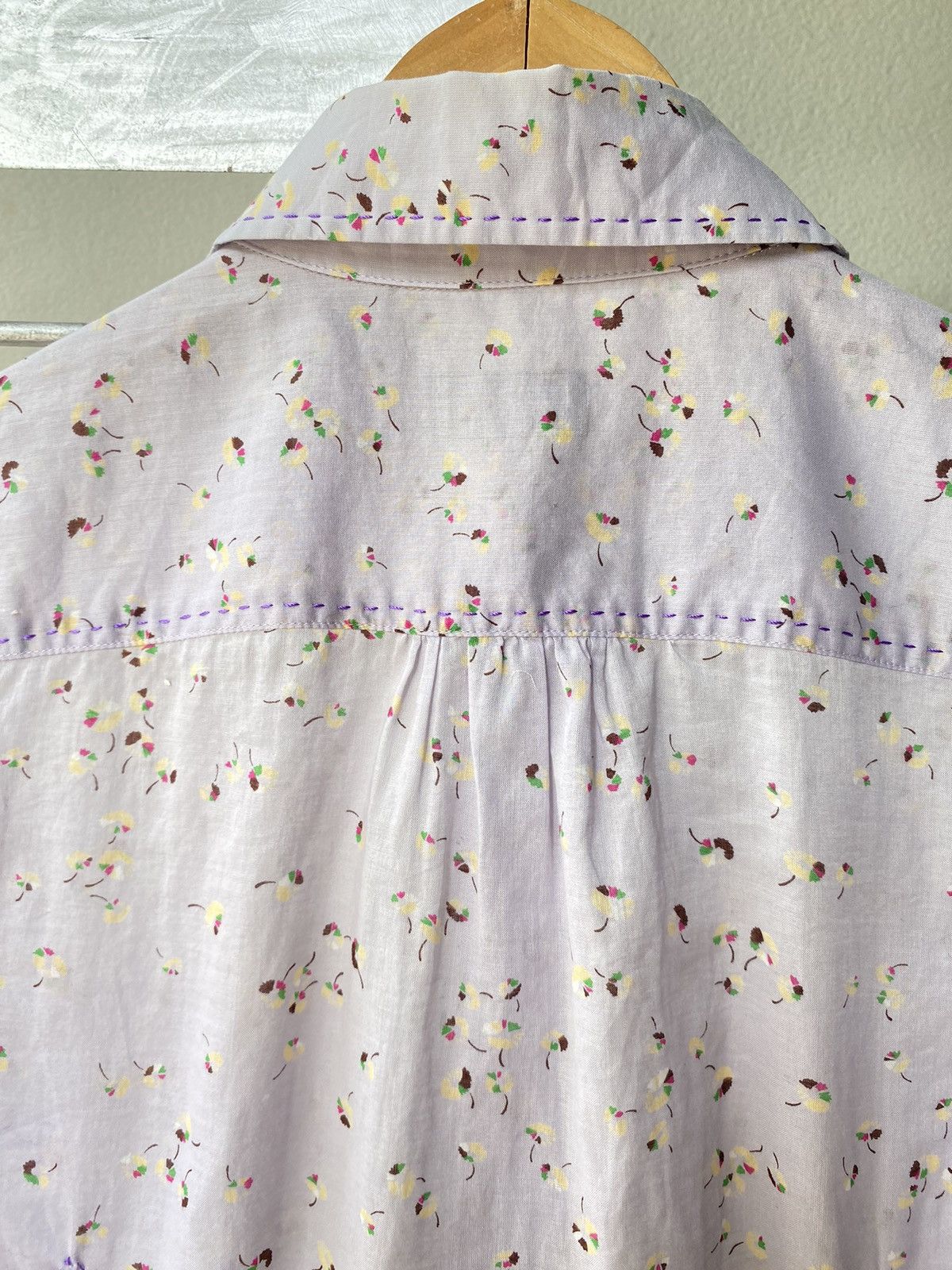 Paul Smith Paul Smith Women Lilac Floral Shirt Size S / US 4 / IT 40 - 16 Thumbnail