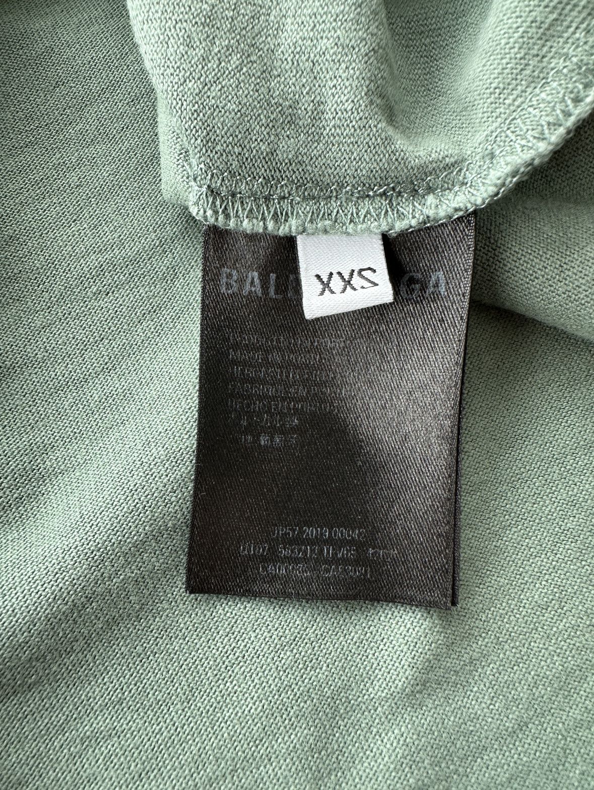 Balenciaga Balenciaga Green & Black Logo T-Shirt Size US XXS / EU 40 - 4 Thumbnail