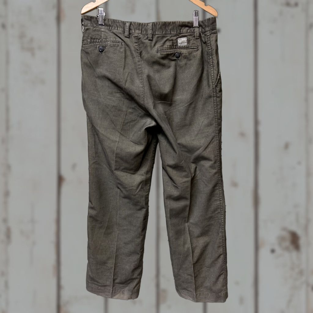 Mason's Mason's Jeans Pants Mens 35 x 31 Green Corduroy Casual Straight Leg Italy Made Chino 90s Mens Size US 35 - 1 Thumbnail