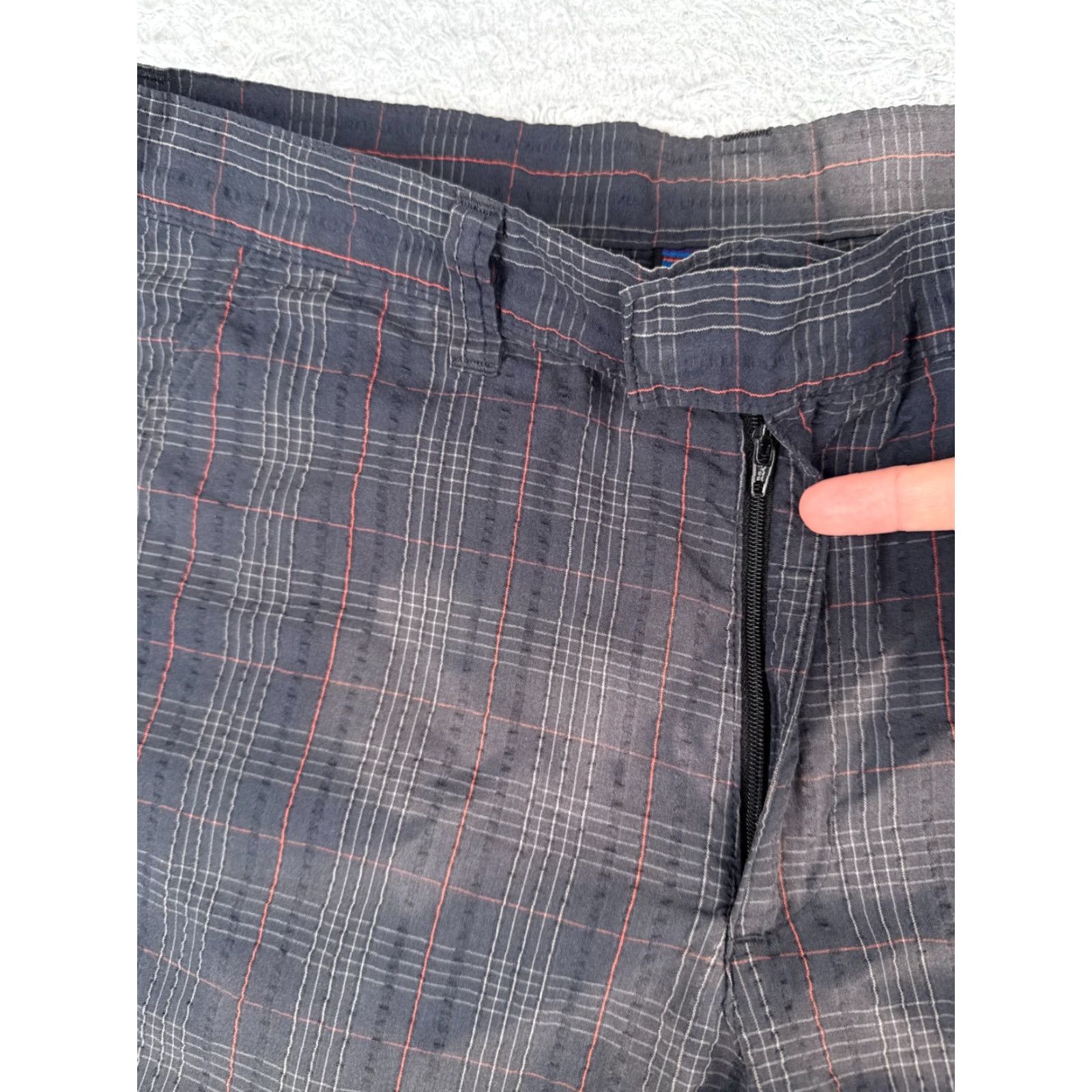 Patagonia Patagonia Shorts Mens 31 Black Plaid Thrift Shorts Polyester Blend Flat Front Size US 31 - 6 Thumbnail