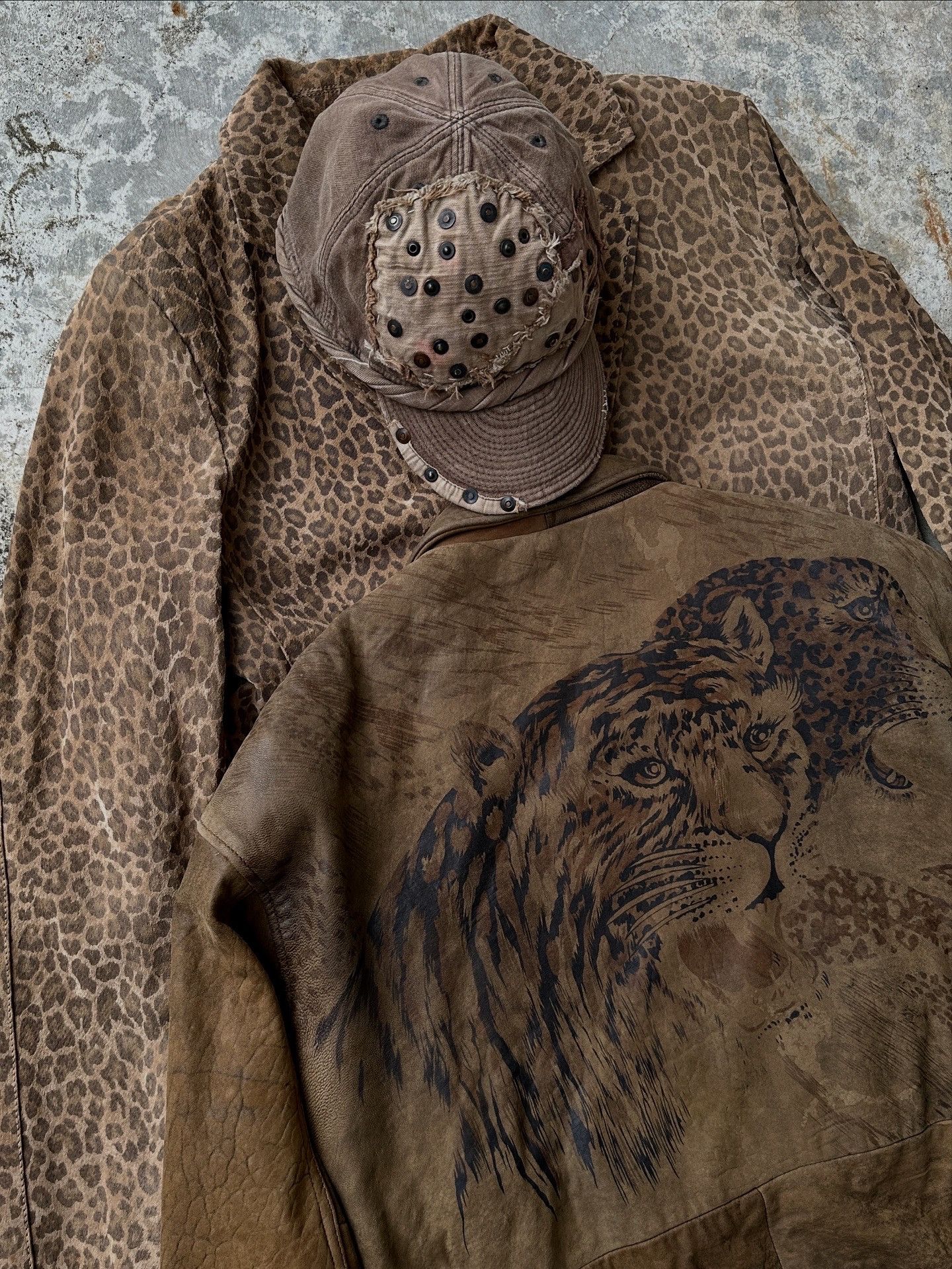 Vintage Cheetah Leopard Animal B3 Flyers Suede Leather pilot jacket Size US M / EU 48-50 / 2 - 5 Thumbnail
