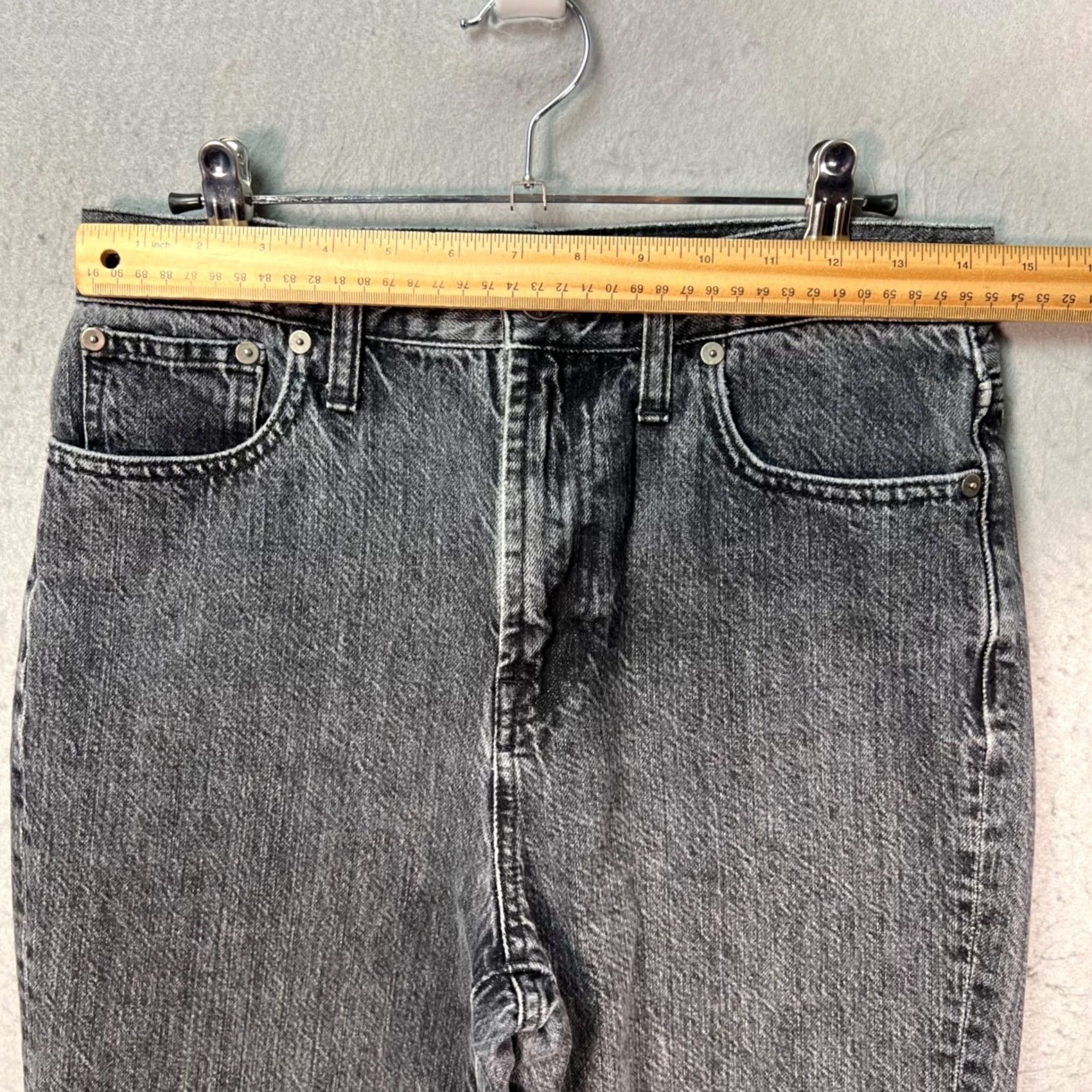 Madewell Madewell Jeans Vintage Distressed 5-Pocket High Rise Regular 28 Black Womens Jeans 90s Theme Size 28" / US 6 / IT 42 - 6 Thumbnail