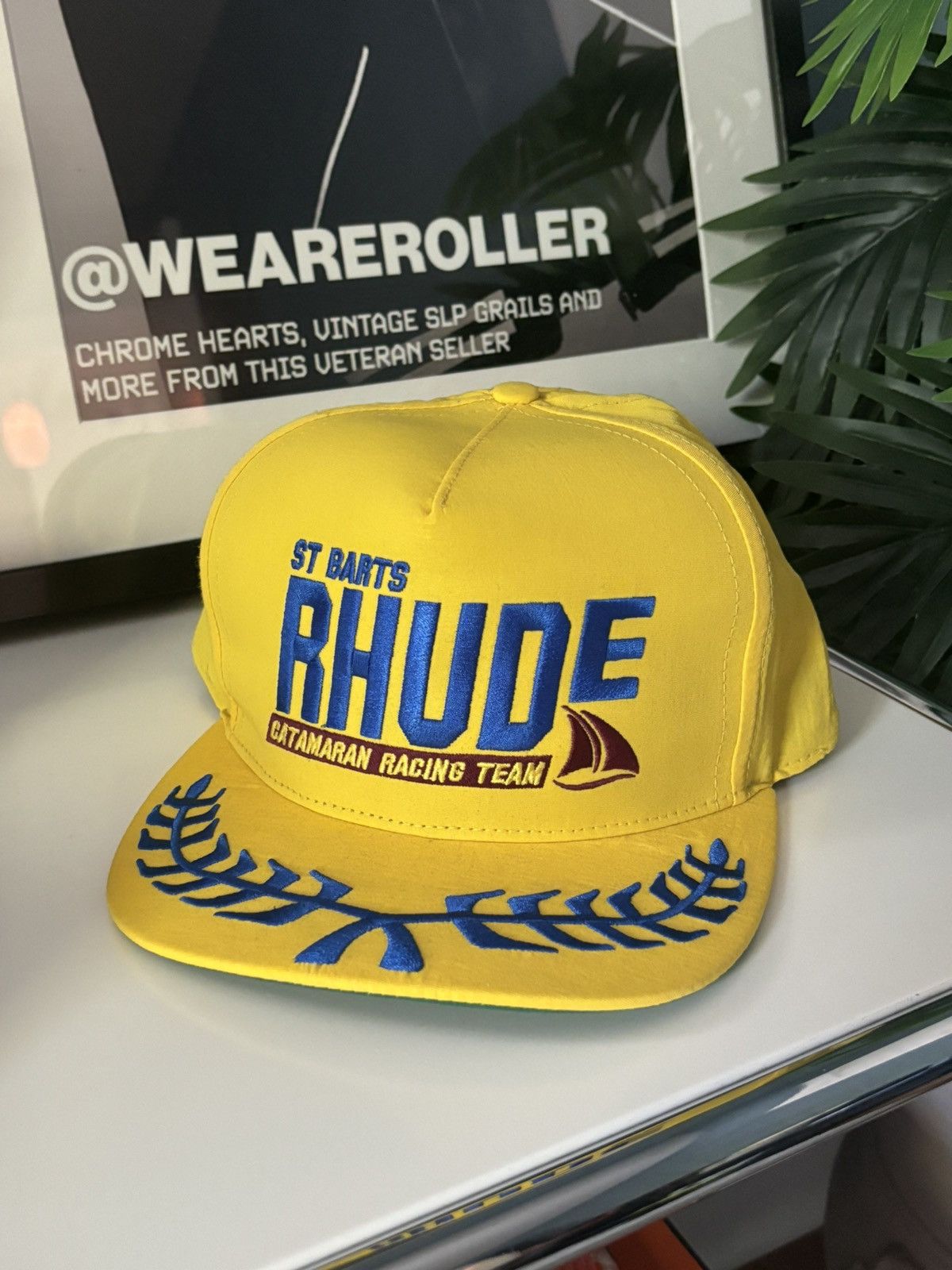 image of Rhude “ St Barts Sailing ” Hat in Blue, Men's