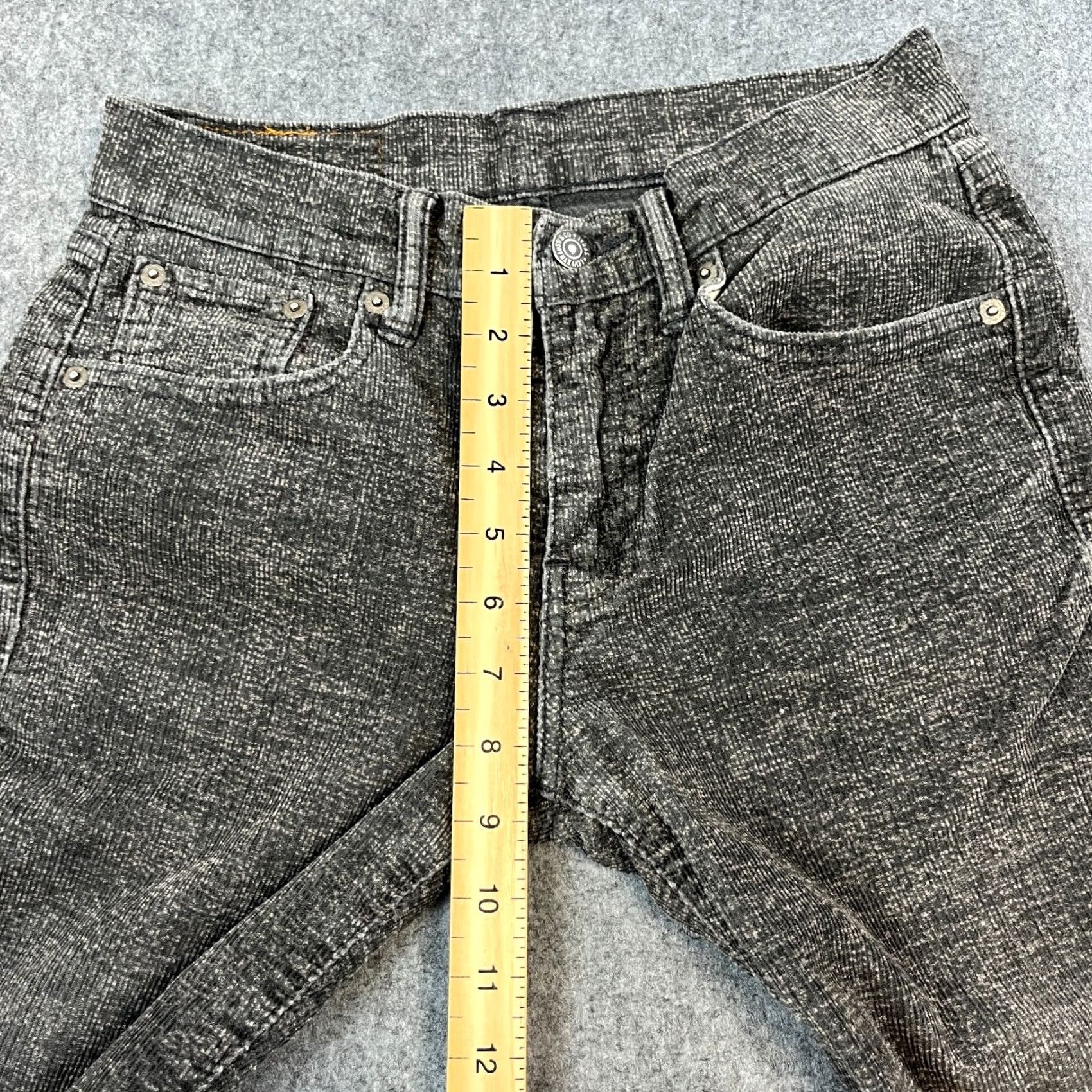 Levi's Levi's 511 Jeans Slim Skinny Corduroy 27 Grey Acid Wash Stretch Denim Mens Low Rise 5-Pocket Modern Improves Comfort Size US 27 - 5 Thumbnail