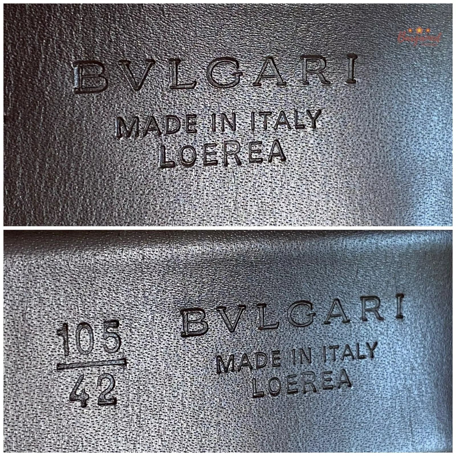 Bvlgari BVLGARI Beige Canvas Dark Brown Leather Silver Round Buckle Size 30 - 3 Thumbnail