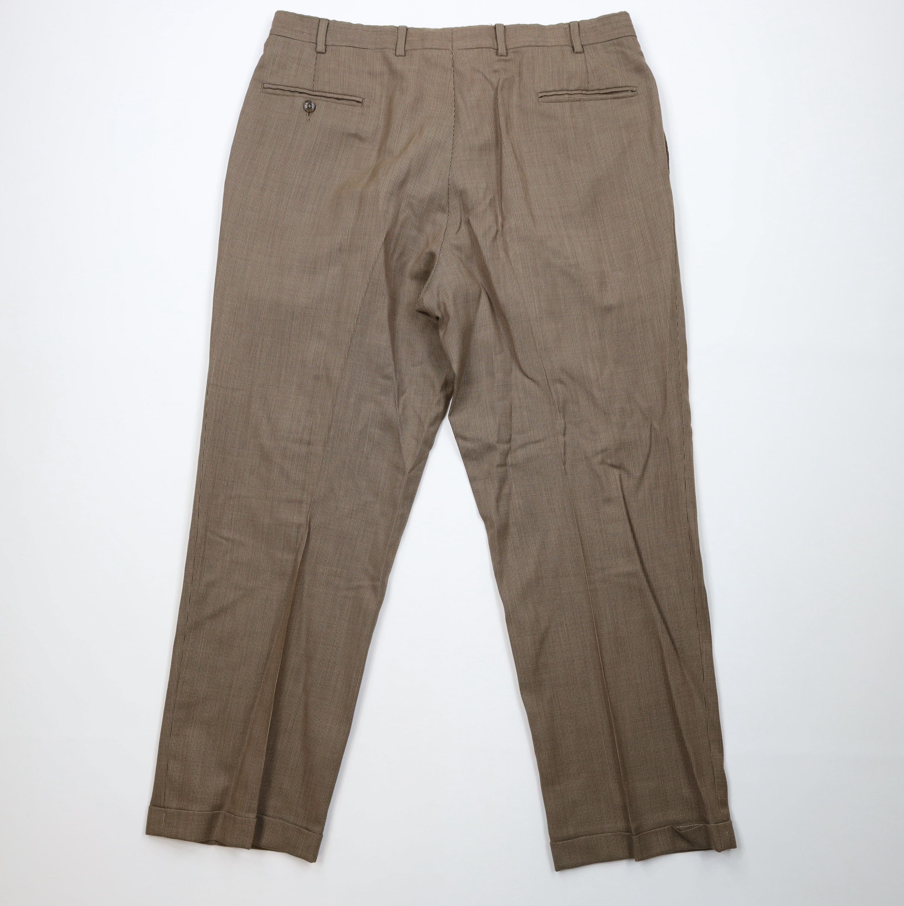 Vintage Vintage 90s Streetwear Wool Wide Leg Chino Pants Brown Size US 36 / EU 52 - 11 Thumbnail