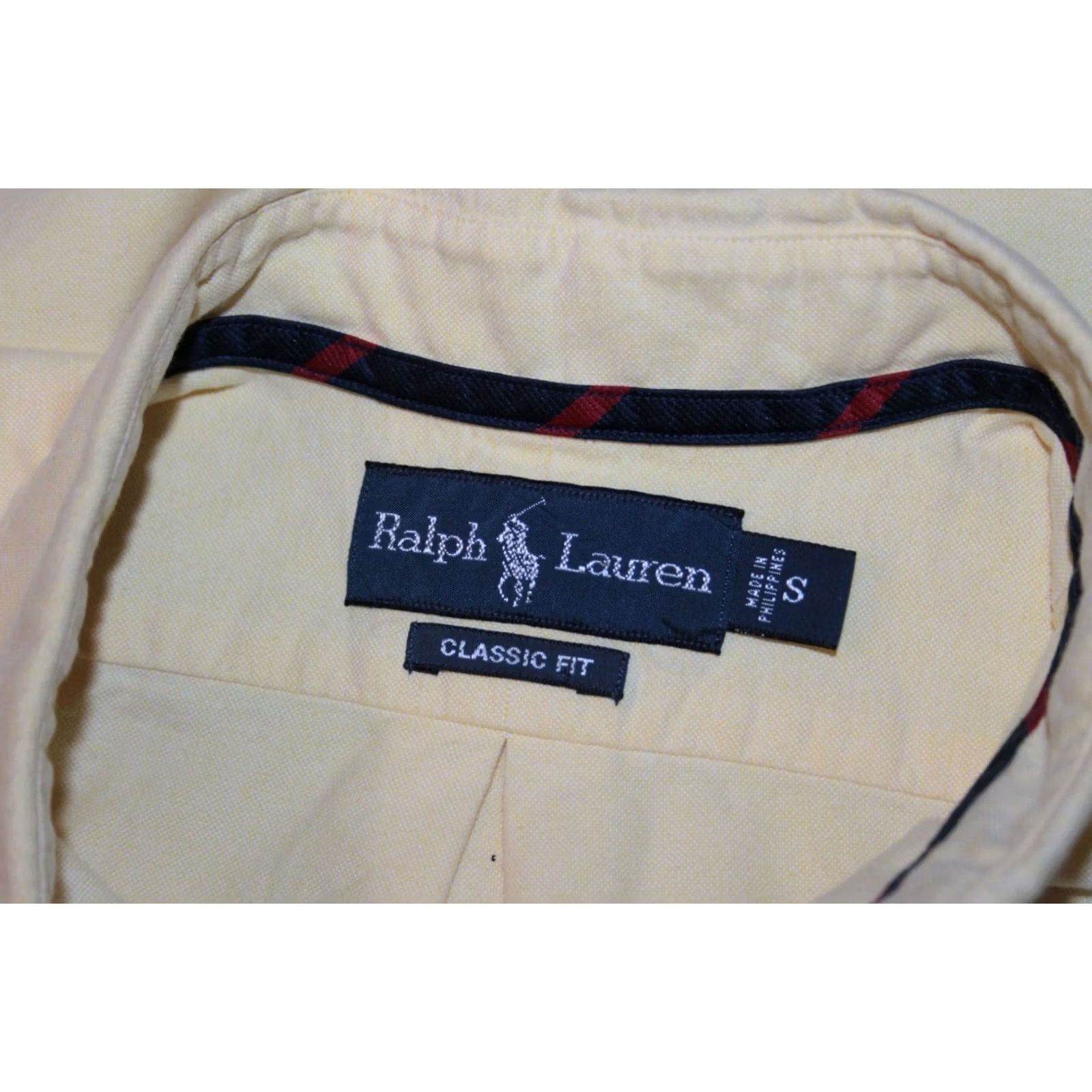 Ralph Lauren Ralph Lauren Mens Button-Up Yellow Shirt S Regular Fit 100% Cotton Size US S / EU 44-46 / 1 - 5 Thumbnail