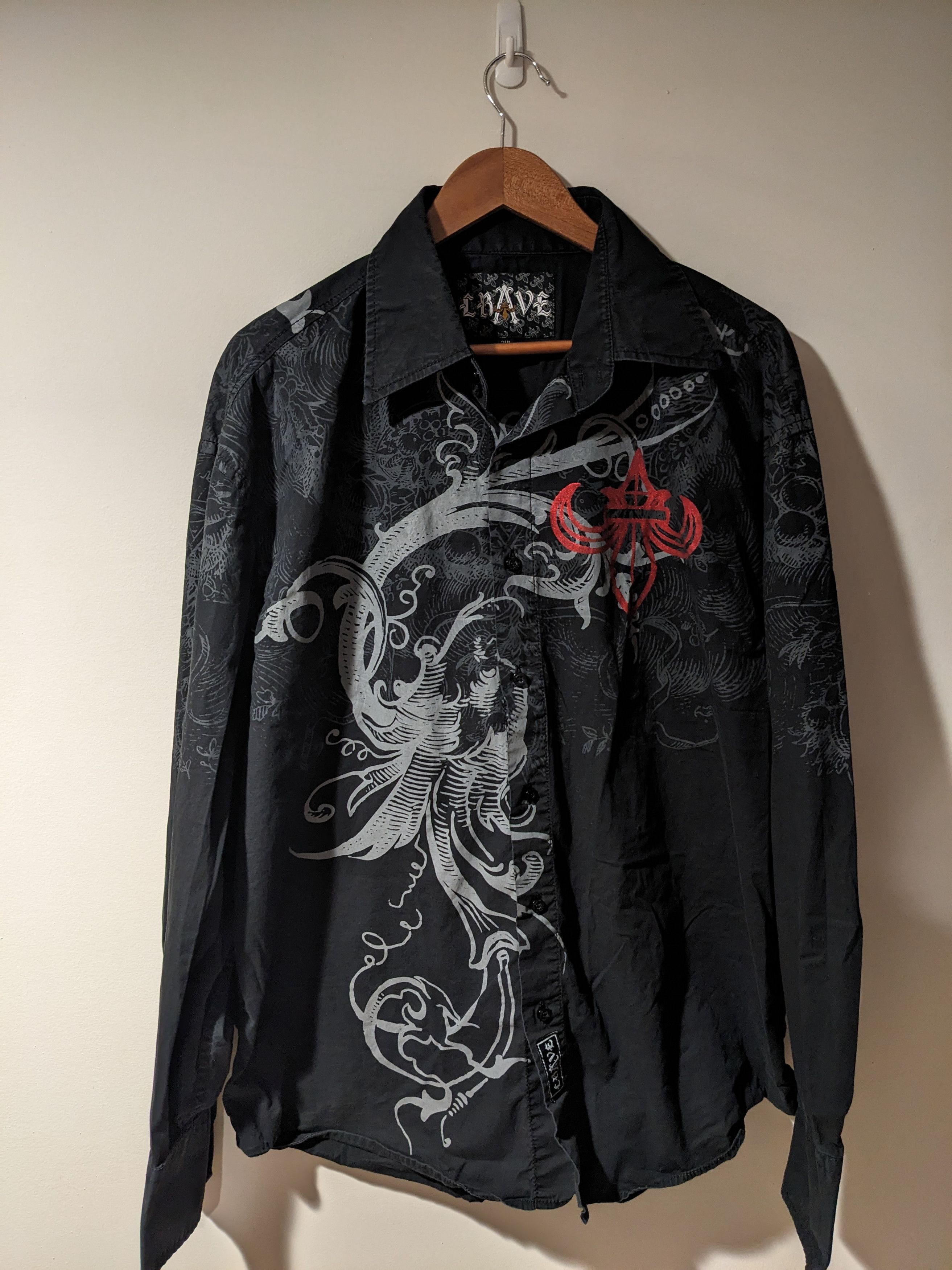 Affliction × Vintage Vintage Y2K Crave Affliction Inspired Button Up Shirt Size US XXL / EU 58 / 5 - 4 Thumbnail