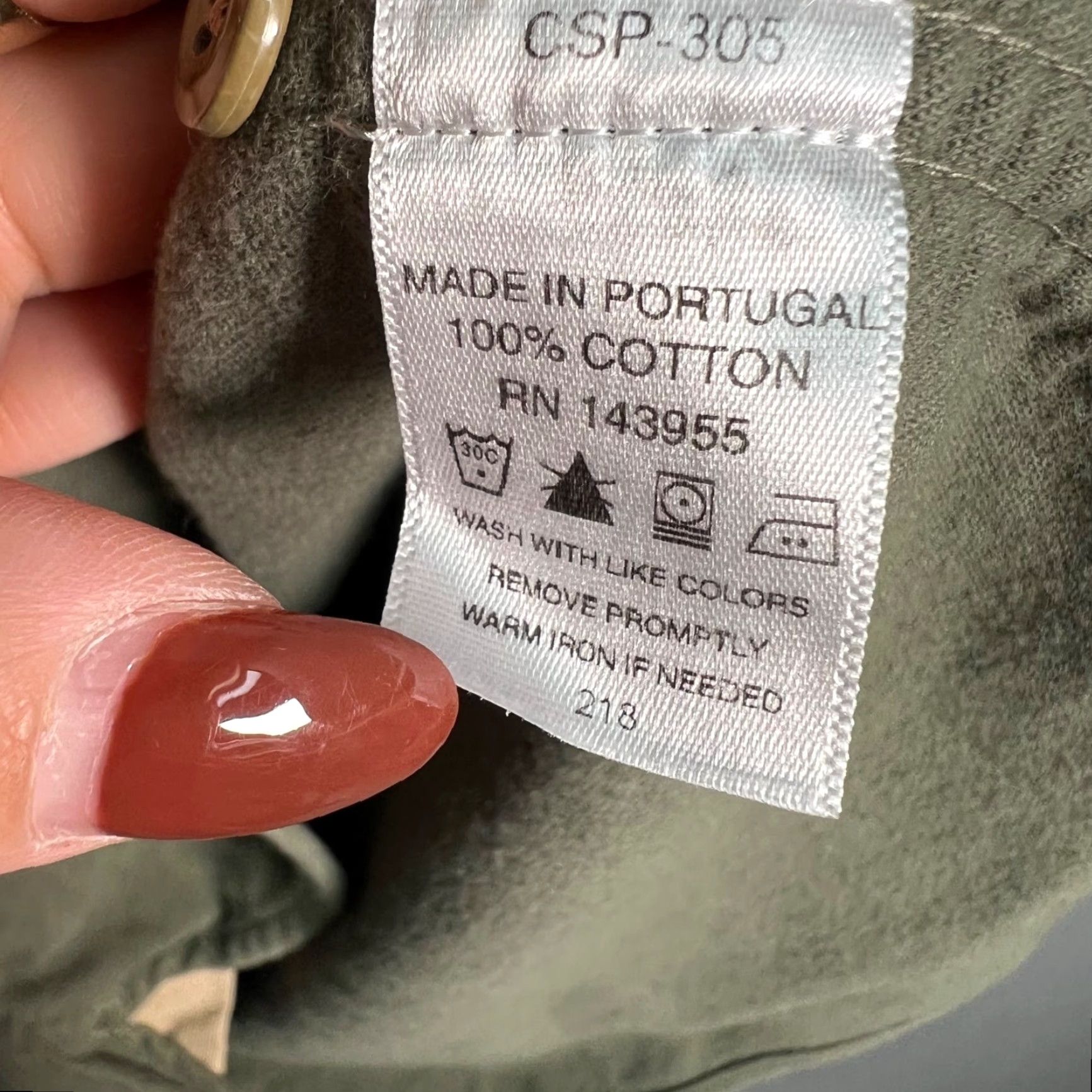 Olive VINTAGE British Moleskin Mens Size Small Olive Green Button-Down Shirt 100% Cotton Size US S / EU 44-46 / 1 - 4 Thumbnail