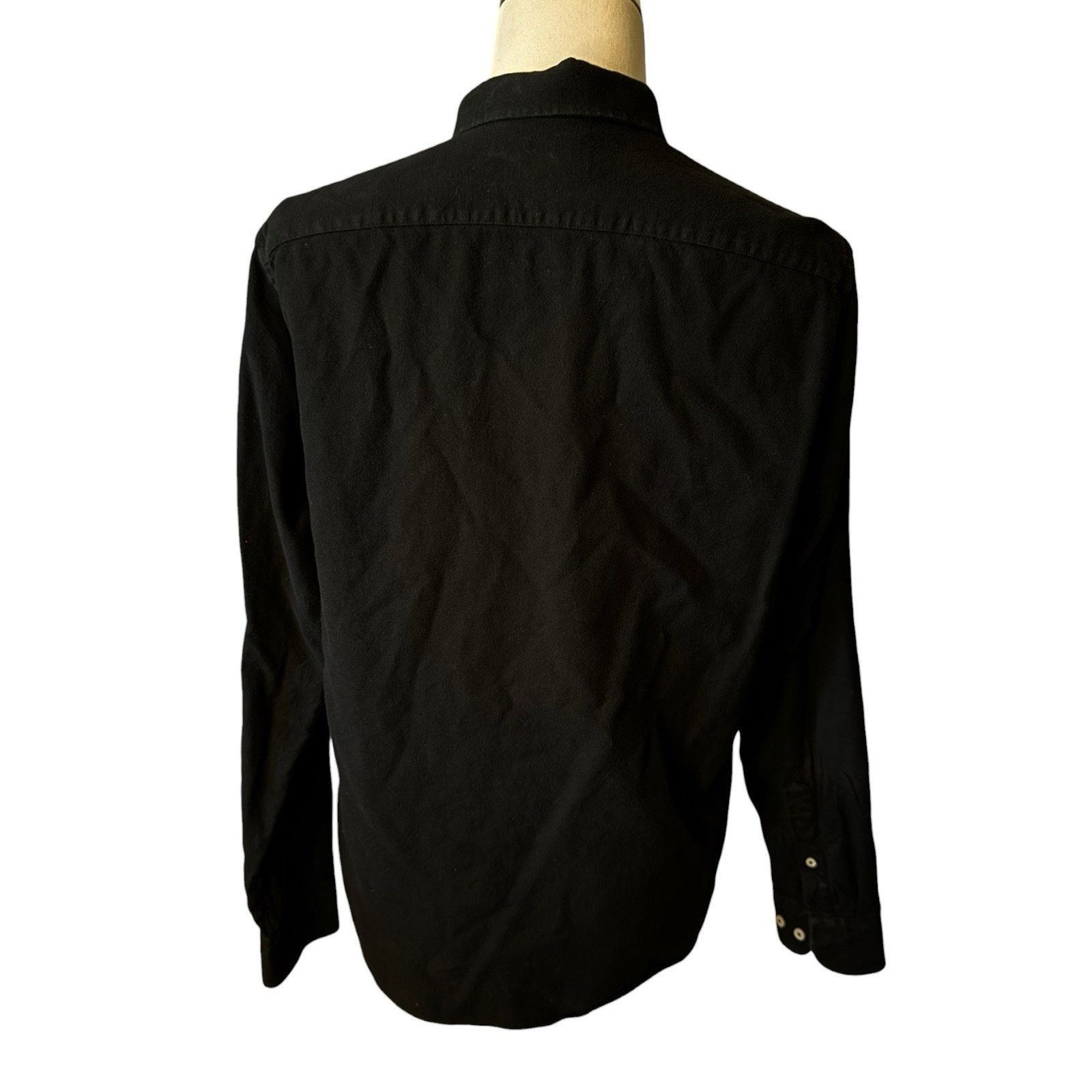 UNTUCKit Untuckit Black Flannel Shirt Men's Large TALL SLIM Size US L / EU 52-54 / 3 - 5 Thumbnail