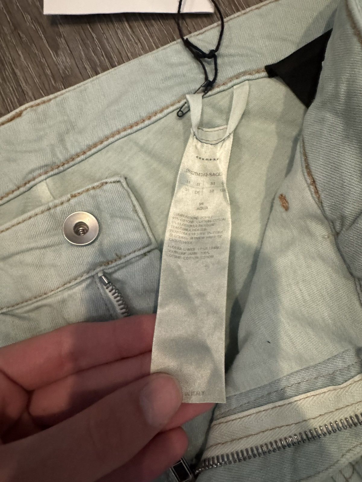 Rick Owens Rick Owens Easy Creatch Cargo Pants in Shredded Aqua FW22 Size US 34 / EU 50 - 11 Thumbnail