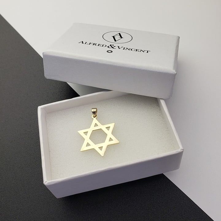 Other Star of David Magen Jewish Charm 14k Yellow Gold Pendant Size ONE SIZE - 2 Thumbnail