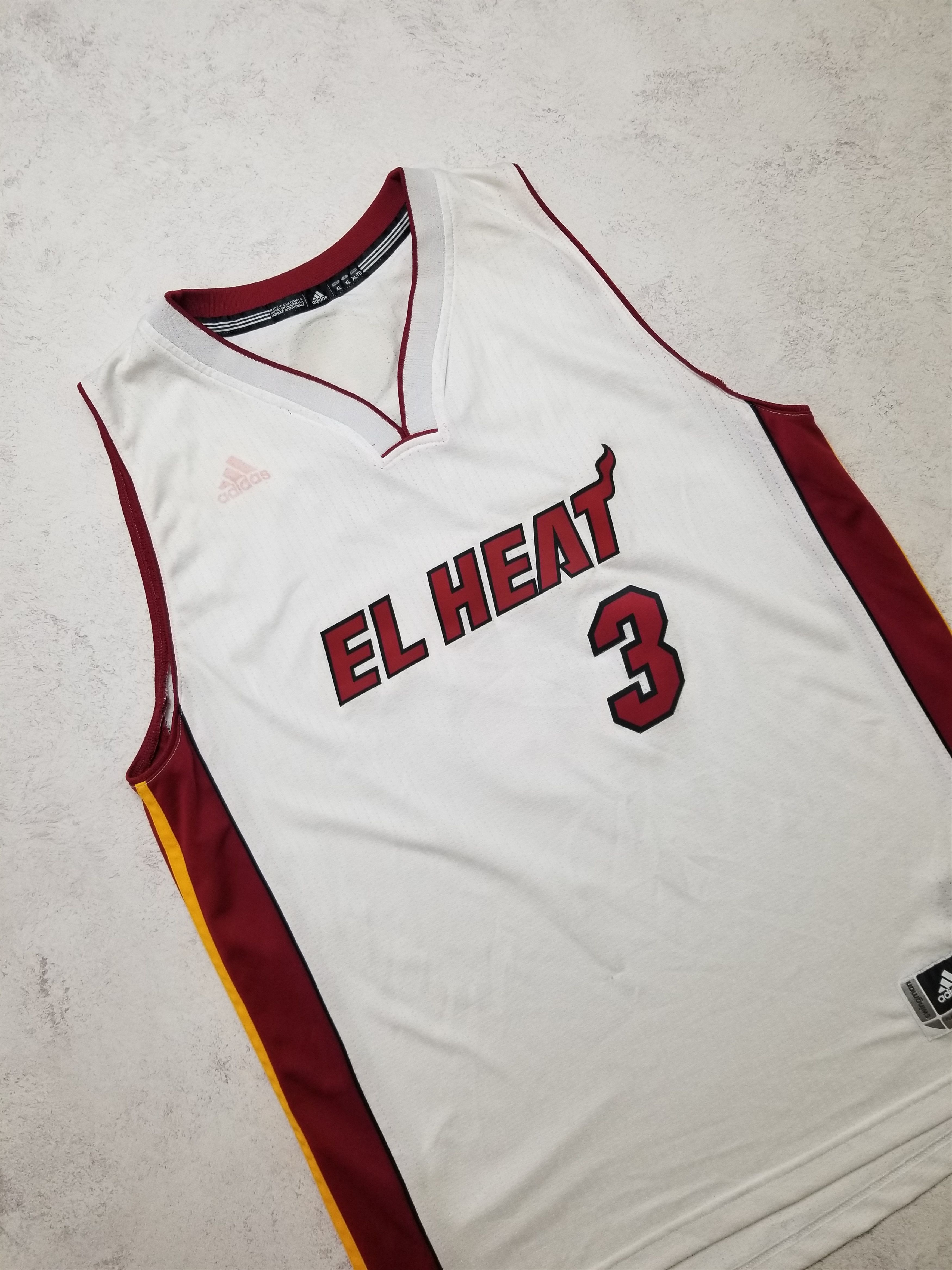 Adidas Adidas Miami Heat Dwyane Wade #3 Latin Nights Home Jersey Size US XL / EU 56 / 4 - 13 Thumbnail