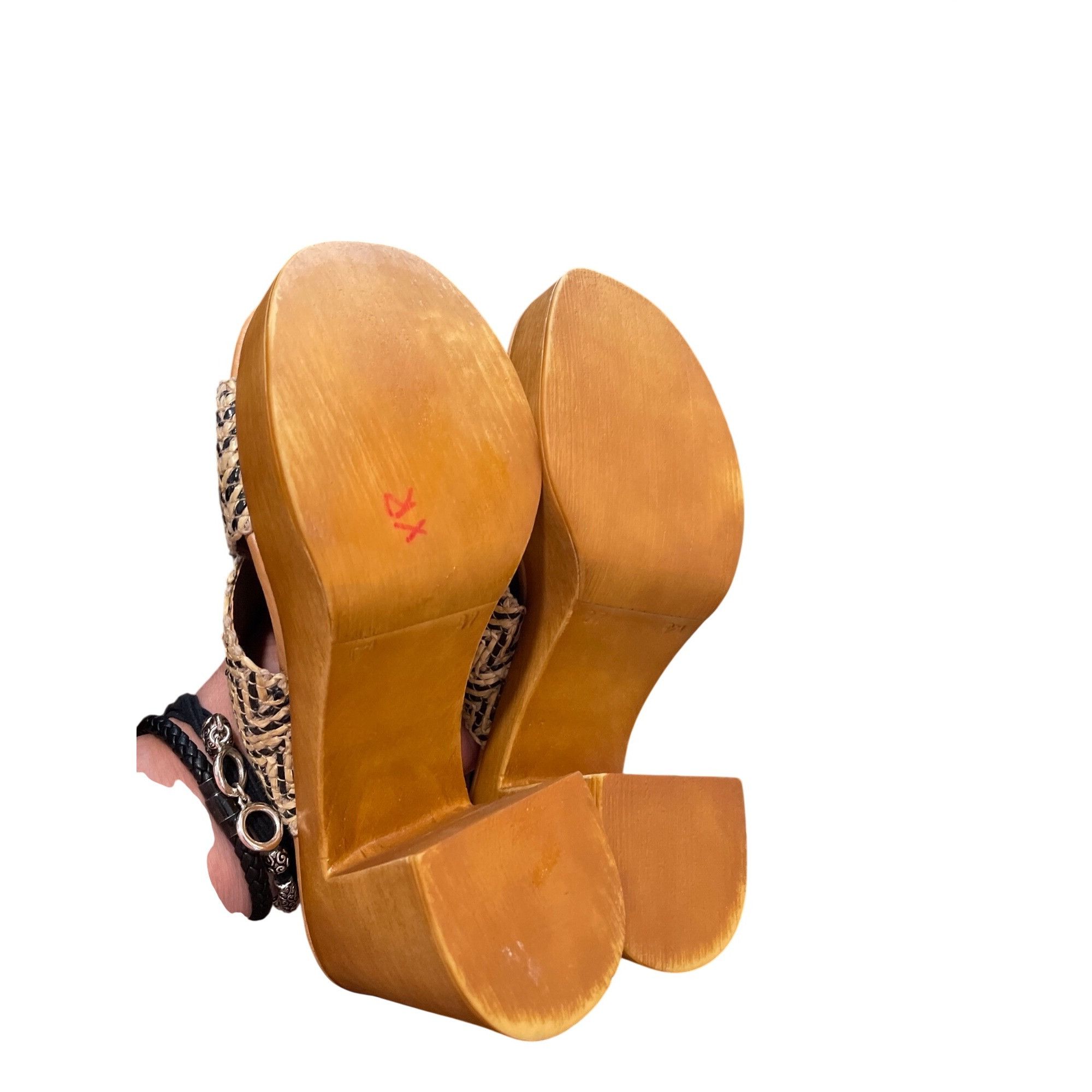 Other Avellini Italian made purple beige geometric 3.5" block heel Size US 6.5 / IT 36.5 - 5 Thumbnail