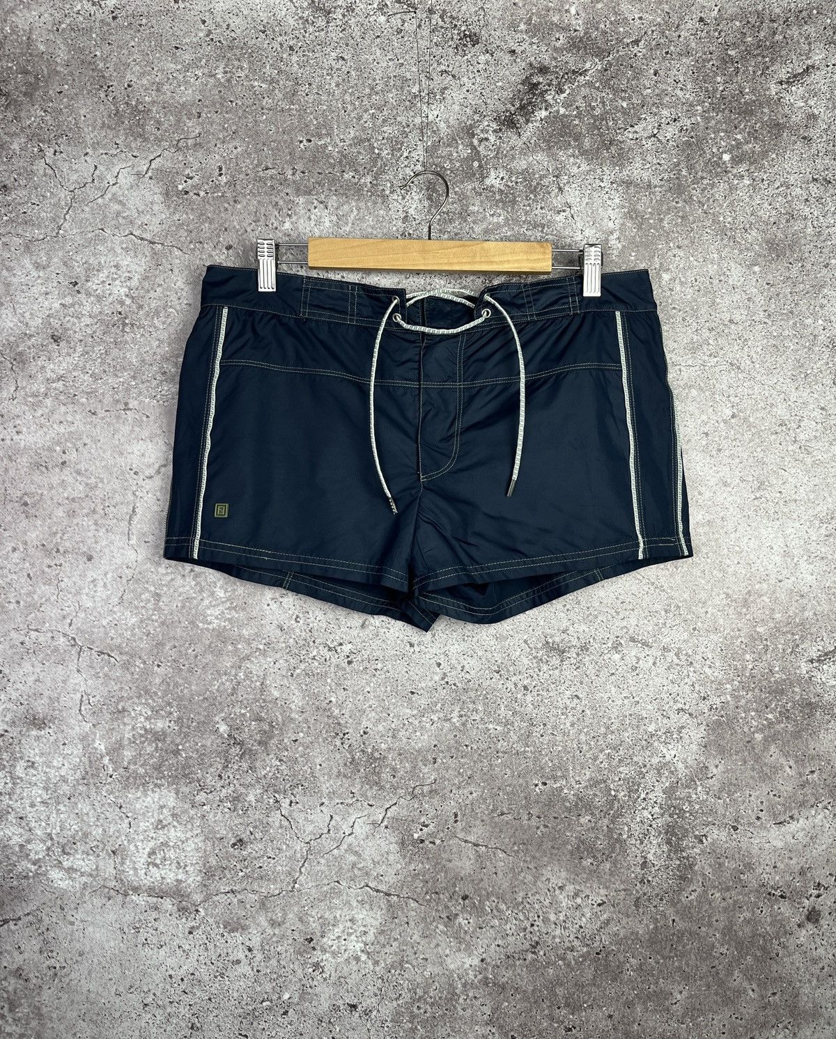 Fendi Fendi Swim Shorts Size 46 Navy FF Monogram Trim Vintage 🇮🇹 Size US 30 / EU 46 - 1 Thumbnail