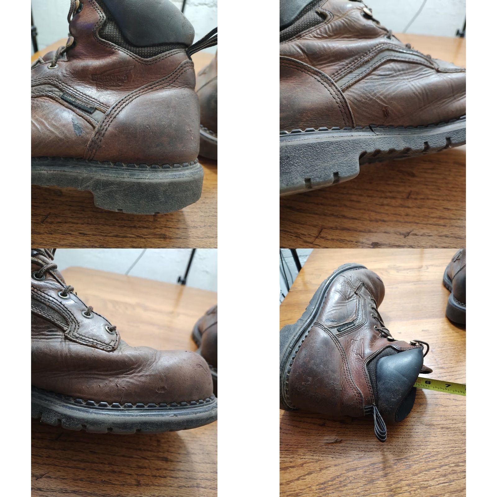 Red Wing VINTAGE Red Wing EH926 Work Boots Boots Mens 12 Leather Brown Waterproof Oil Resistant Rubber Outsole Ankle Lace Up Mens Boots USA 2012 Size US 11 / EU 44 - 11 Thumbnail