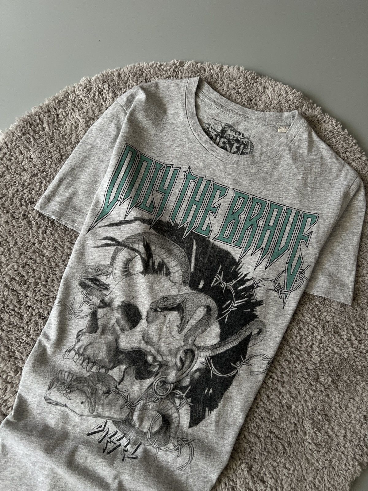 Diesel Diesel T shirt SKELETON OVERPRINT y2k opium style Size US S / EU 44-46 / 1 - 2 Thumbnail