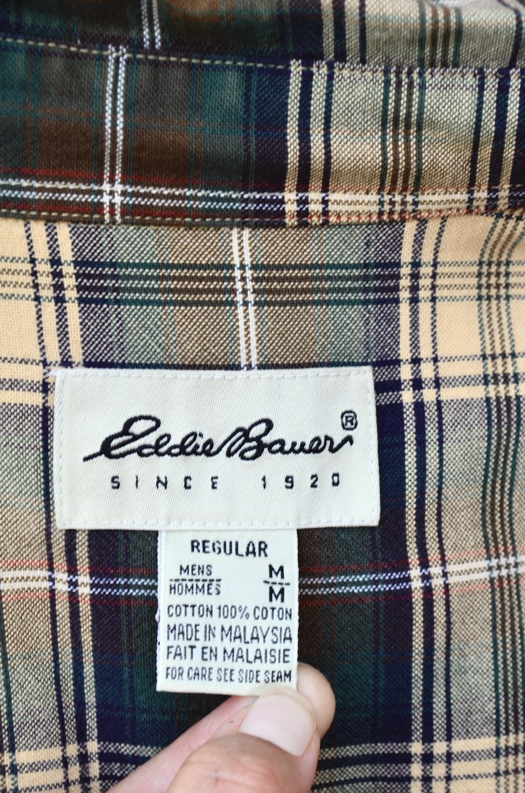 Eddie Bauer VTG 90’s Eddie Bauer Plaid Distressed Button Up Shirt Size US M / EU 48-50 / 2 - 4 Thumbnail