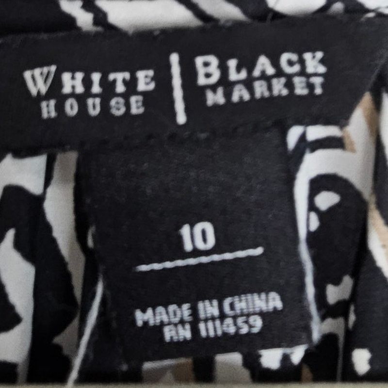 White House Black Market White House Black Market Geometric Print Top 10 Career Corp Size L / US 10 / IT 46 - 7 Thumbnail