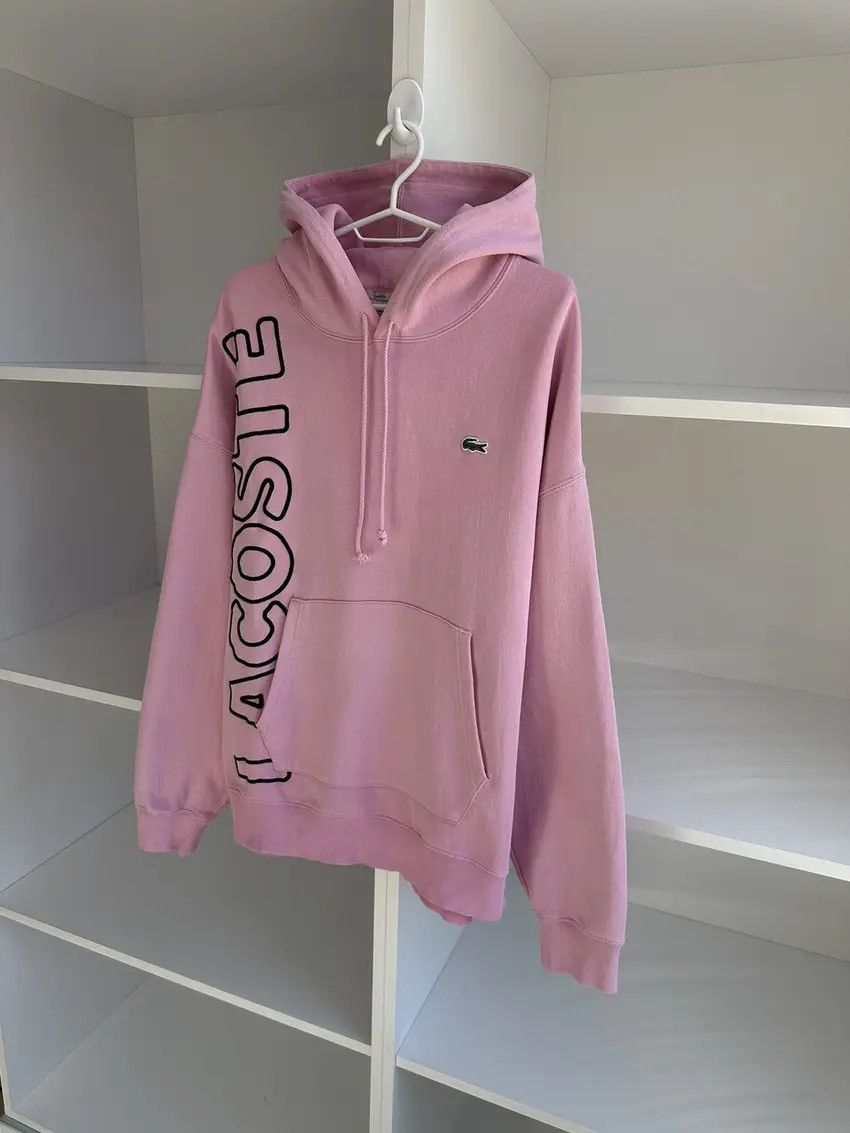 Lacoste × Vintage Vintage Lacoste Live Unisex Distressed Pink Hoodie Size US XL / EU 56 / 4 - 7 Thumbnail