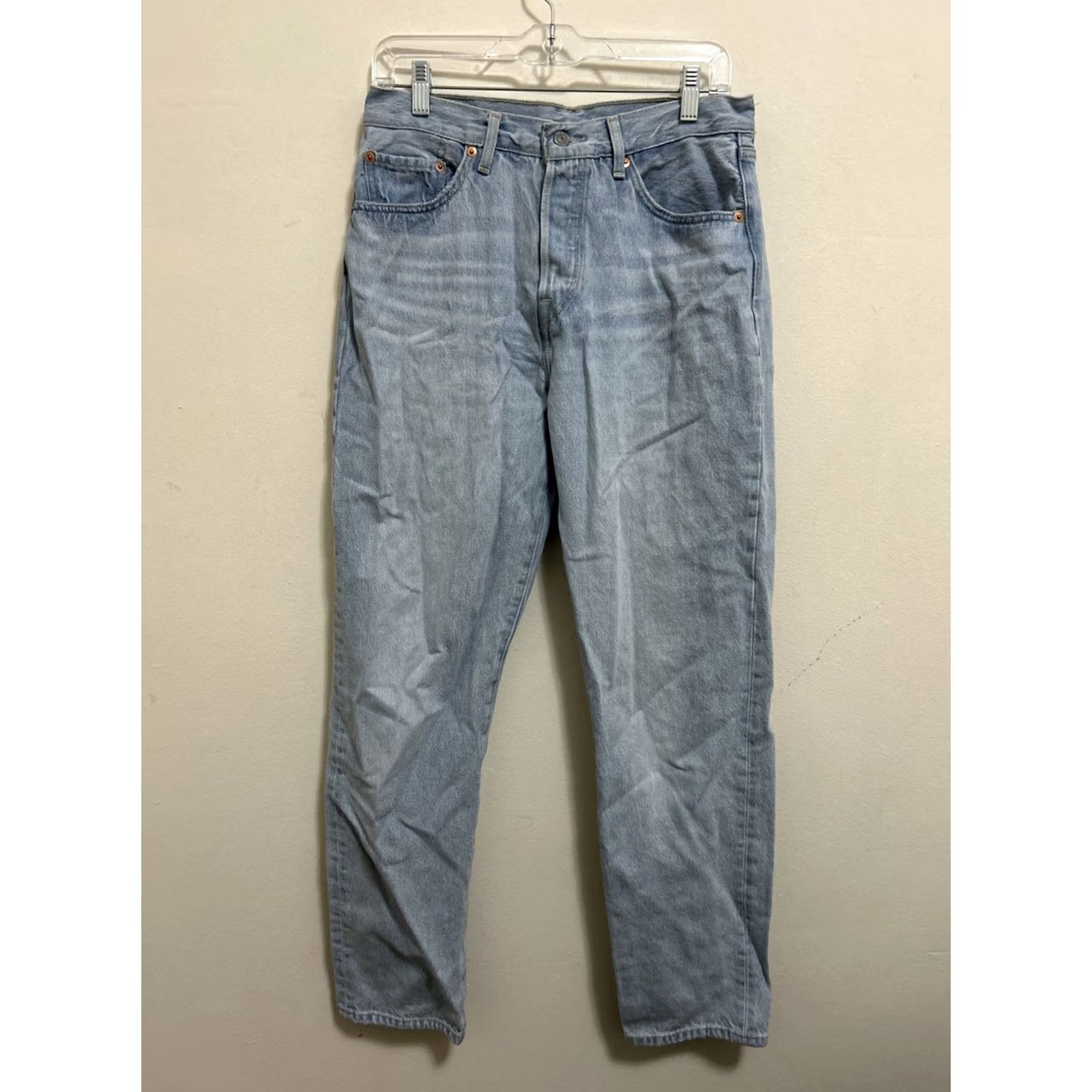 Levi's Levi's 501 Premium ‘81 Jeans Womens 29x31 Light Wash Denim Button Fly Straight 5-Pocket Regular Fit Blue Size 29" - 2 Thumbnail