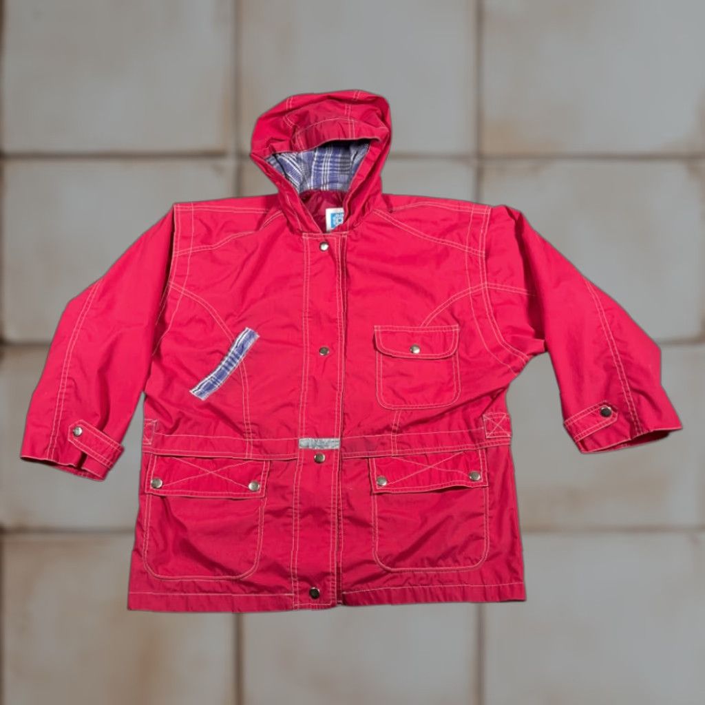 Vintage VINTAGE Basic Outlook Jacket Womens MEDIUM Pink Plaid Lined Hooded Outdoor 90s Size M / US 6-8 / IT 42-44 - 1 Thumbnail