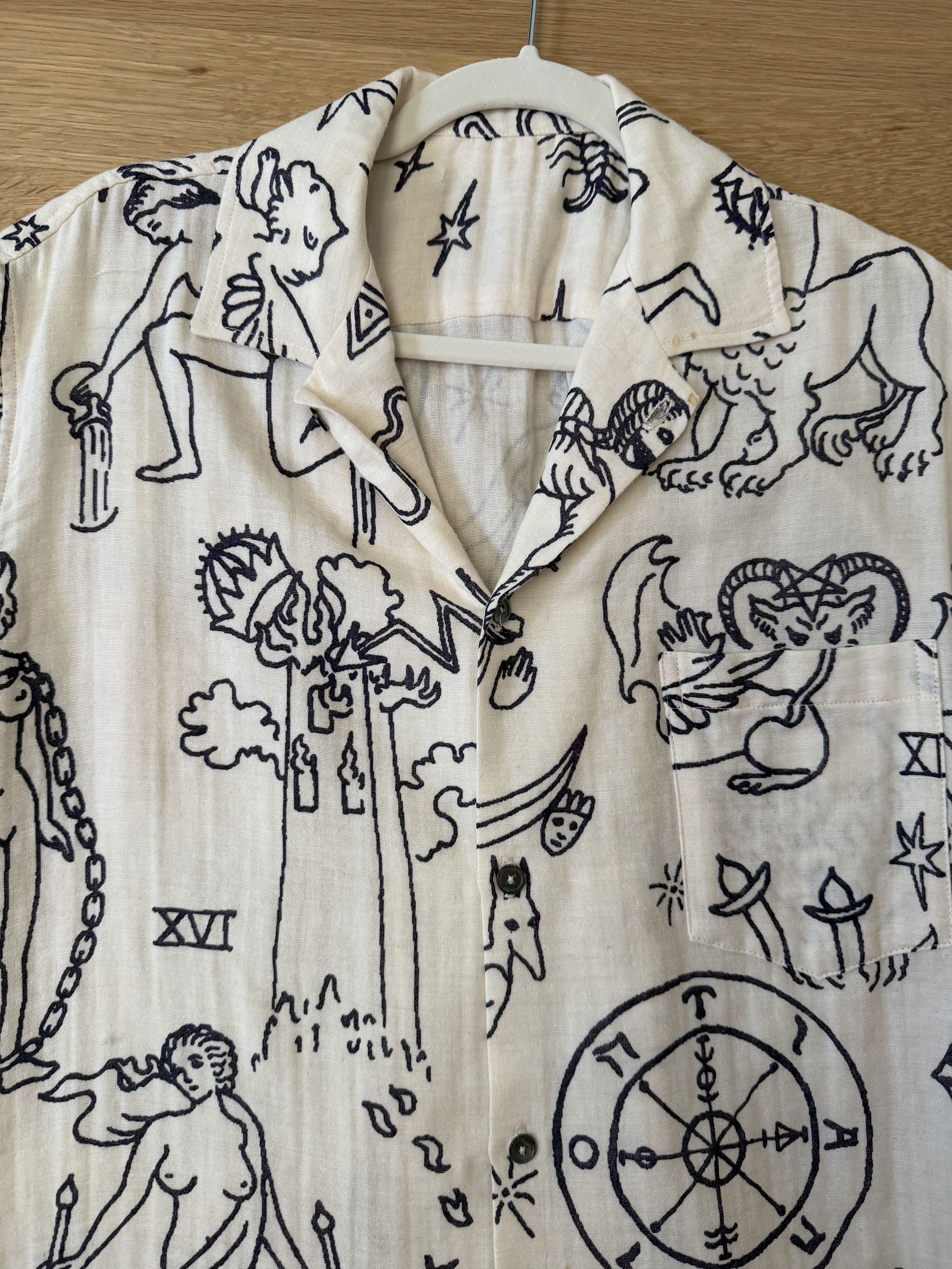 The Elder Statesman Elder Statesman Printed Short Sleeve Button Down Size US S / EU 44-46 / 1 - 2 Thumbnail
