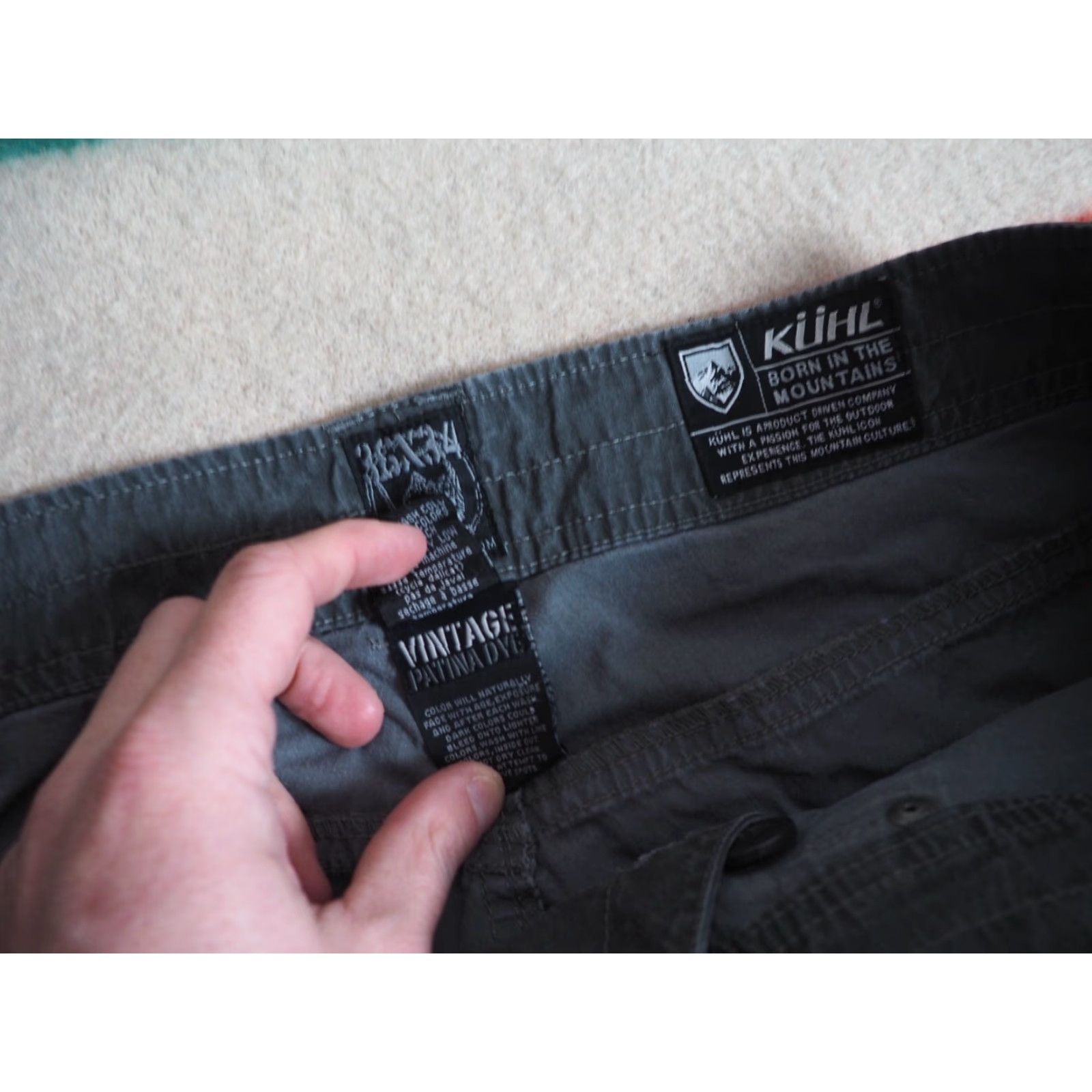Vintage KUHL Revolvr Slate Gray Vintage Patina Outdoor Hiking 38x34 Work Pants Mens Size US 38 / EU 54 - 5 Thumbnail