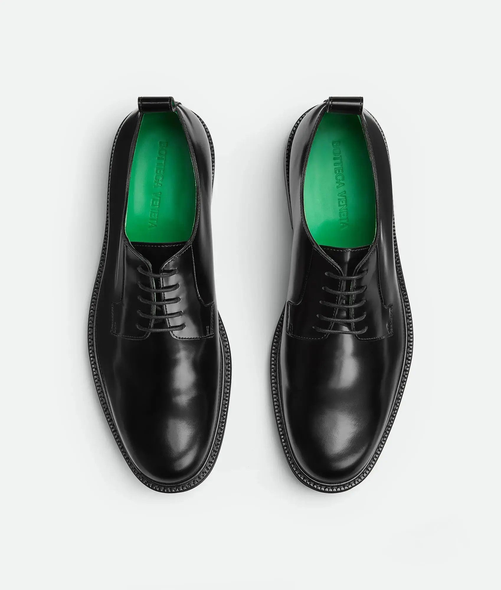 Bottega Veneta o1bcso1str1025 Tie Lace-Up Shoes in Black Size US 7 / EU 40 - 4 Thumbnail