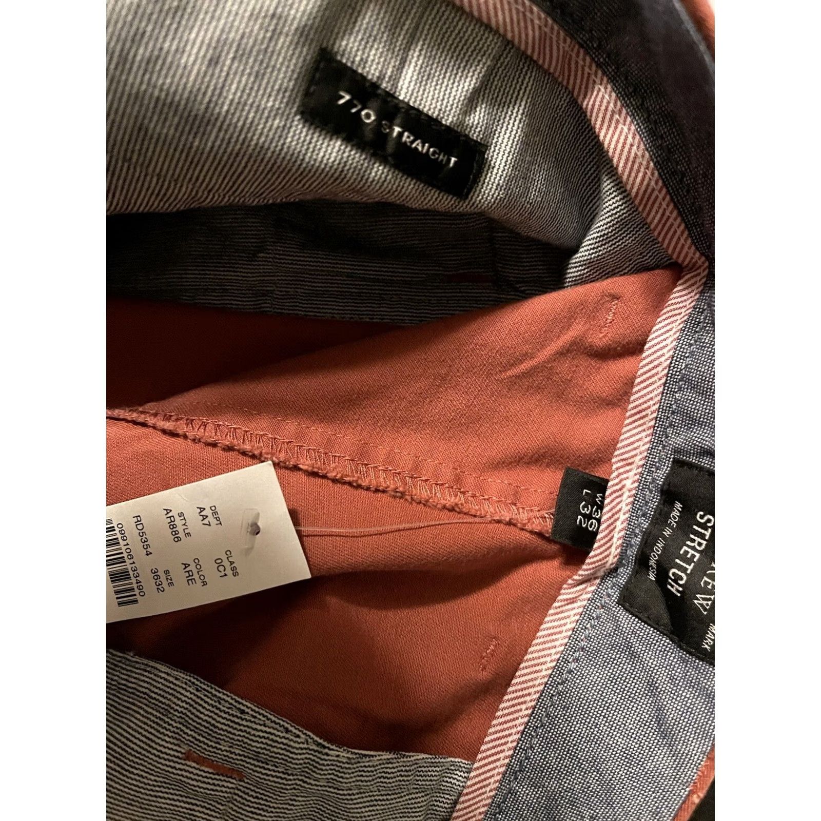 J.Crew J.CREW 770 Chino Pants Straight Fit Stretch Pastel Red AR886 - Men 36x32 New Size US 36 / EU 52 - 4 Thumbnail