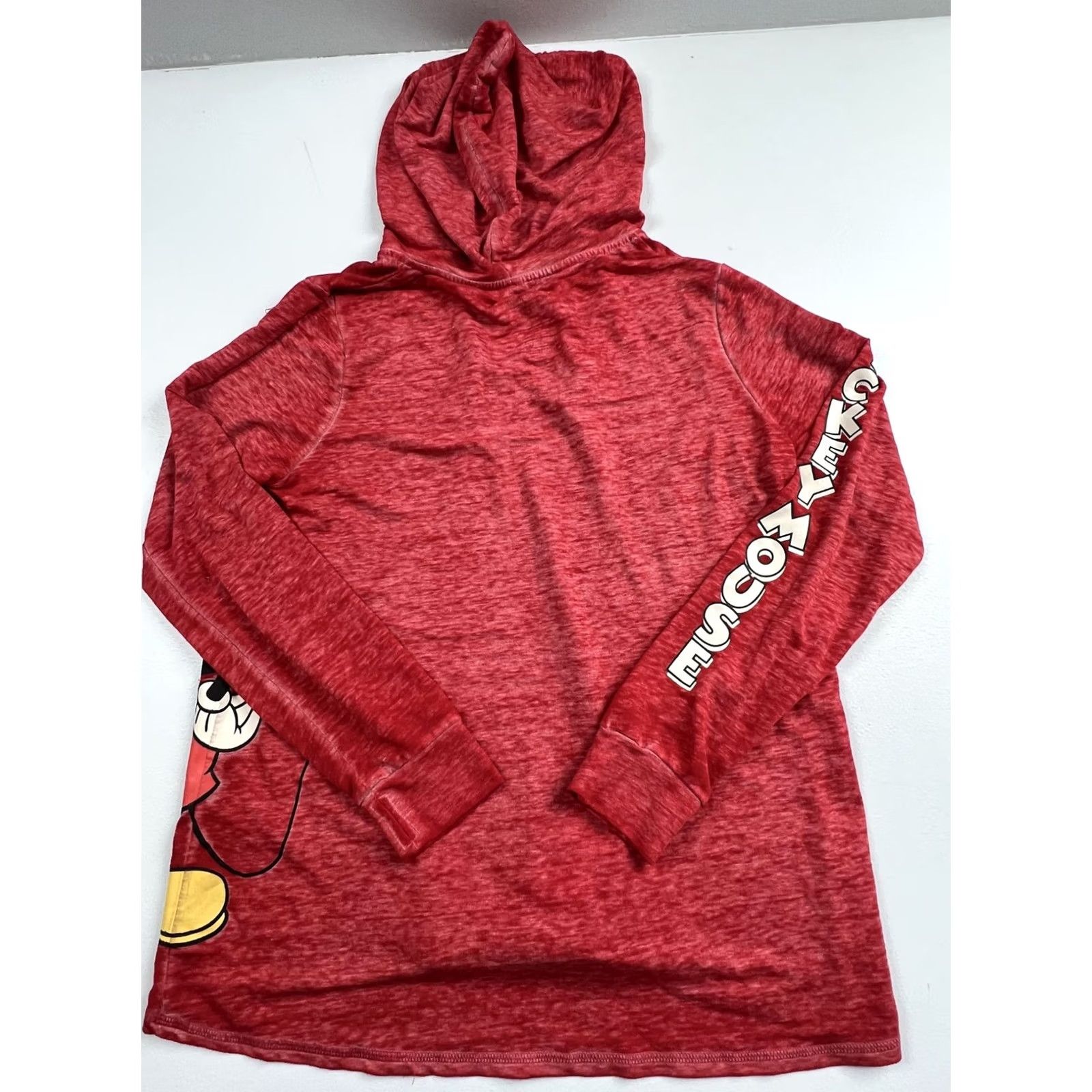 Vintage Disney Parks Shirt Womens L Red V Neck Long Sleeve Hooded Mickey Mouse Tunic Top Size L / US 10 / IT 46 - 2 Thumbnail
