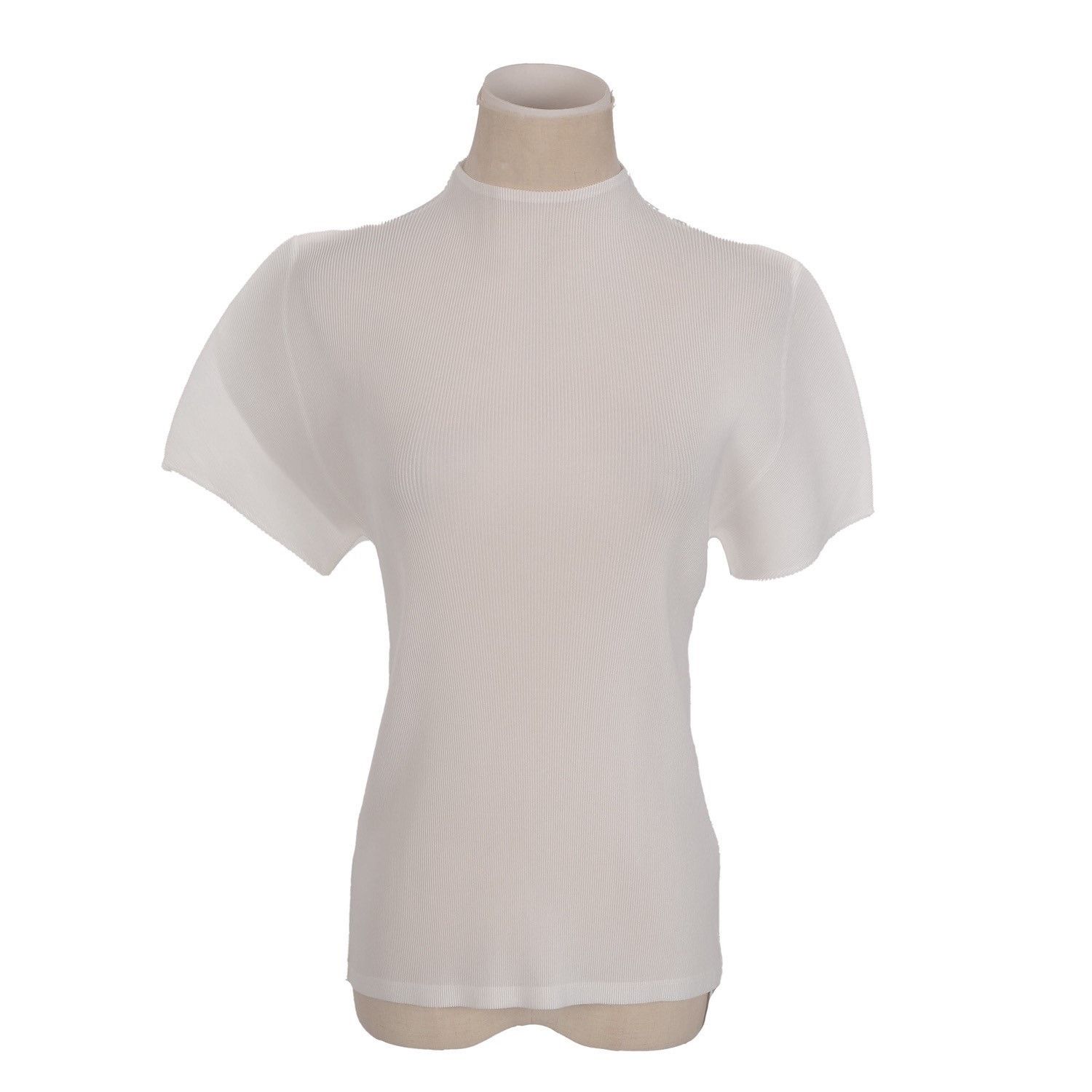 Issey Miyake Issey Miyake Pleated High Neck Short Sleeve T-Shirt Size M / US 6-8 / IT 42-44 - 1 Thumbnail