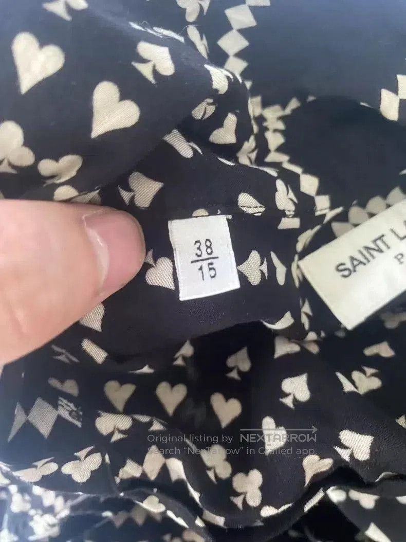 Saint Laurent Paris Saint Laurent Heart Poker Print Shirt. Size US M / EU 48-50 / 2 - 6 Thumbnail