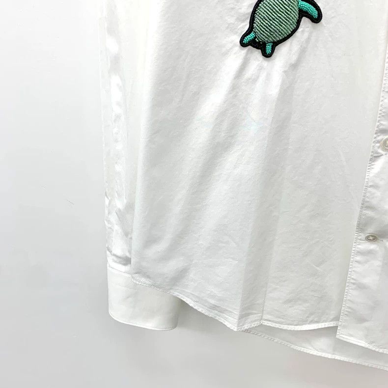 Louis Vuitton Louis Vuitton White animal embroidered cotton lapel single Size US L / EU 52-54 / 3 - 4 Thumbnail